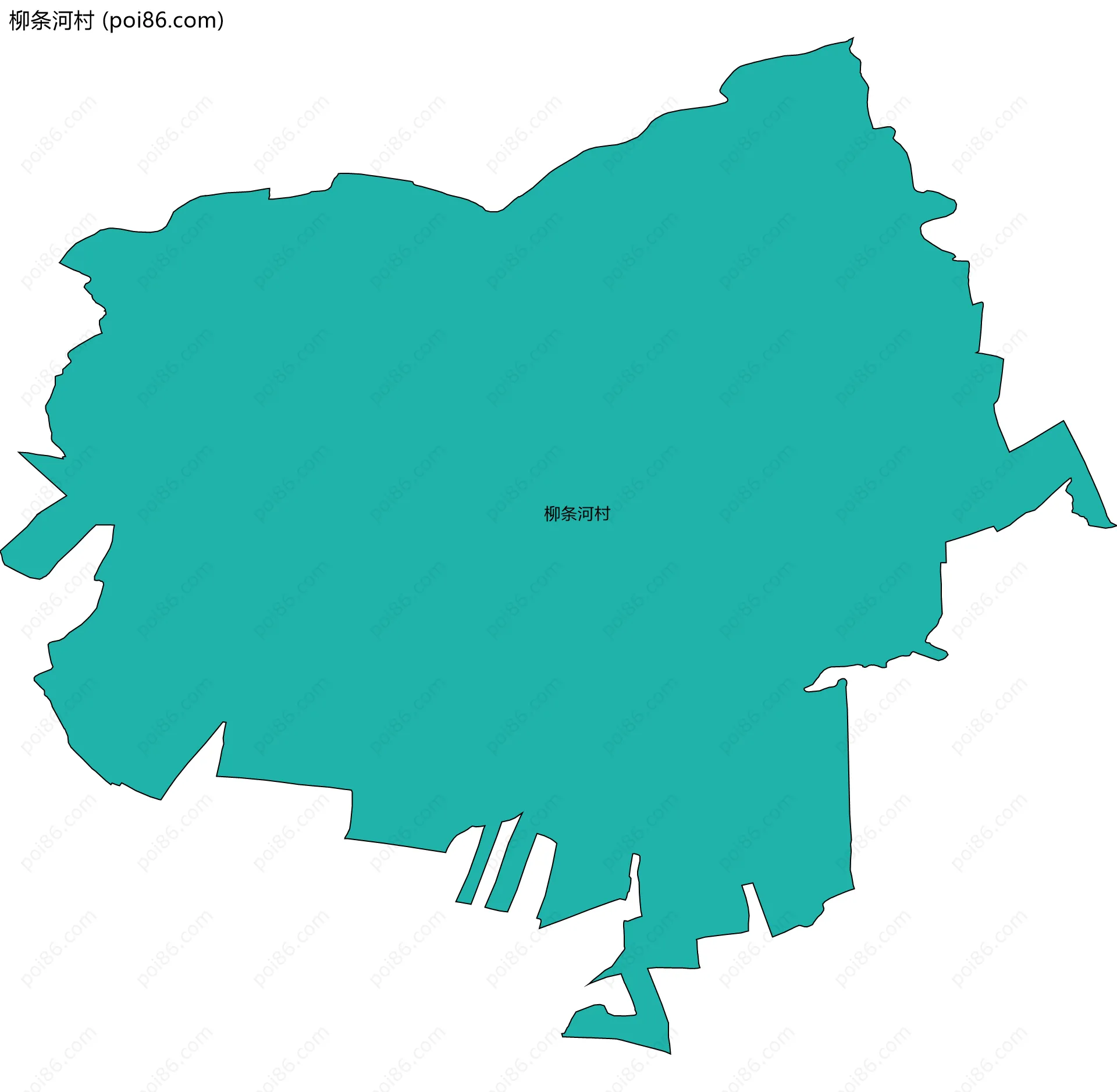 柳条河村边界地图