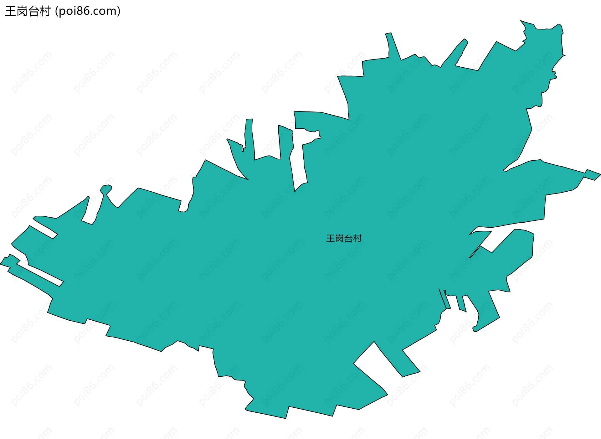 王岗台村边界地图