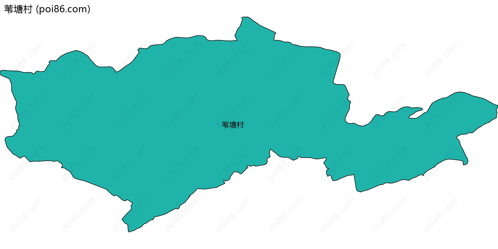 苇塘村边界地图