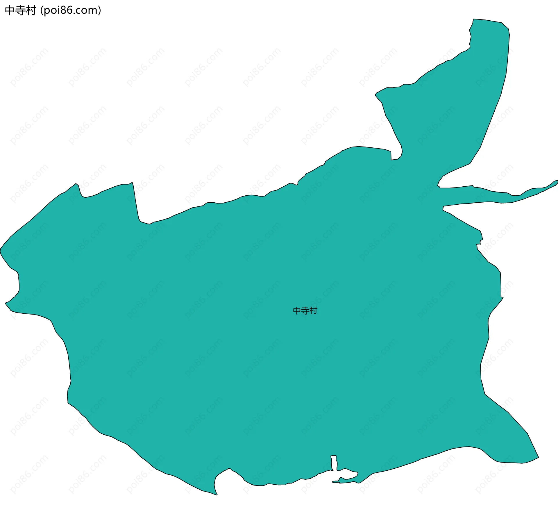 中寺村边界地图