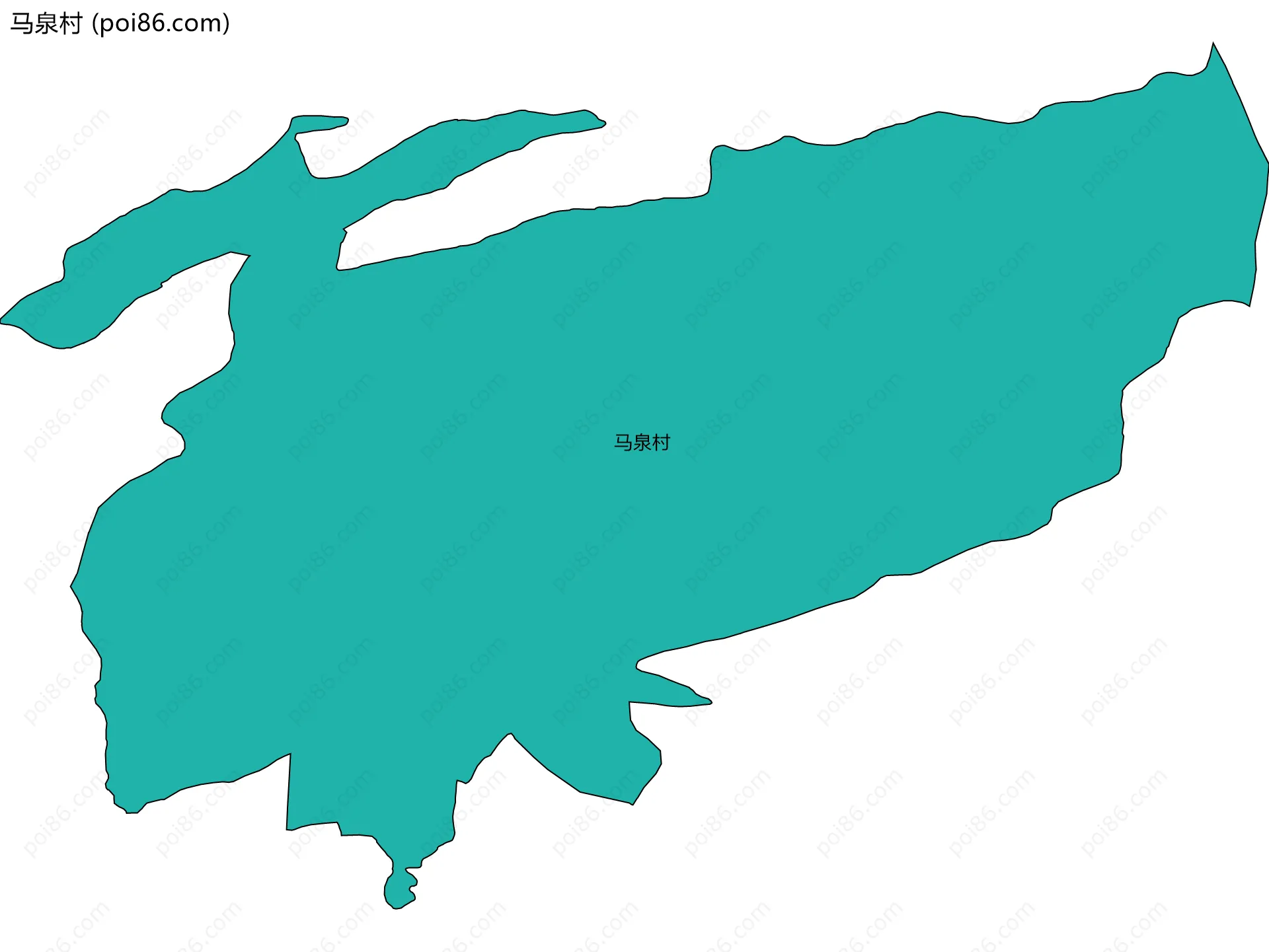 马泉村边界地图