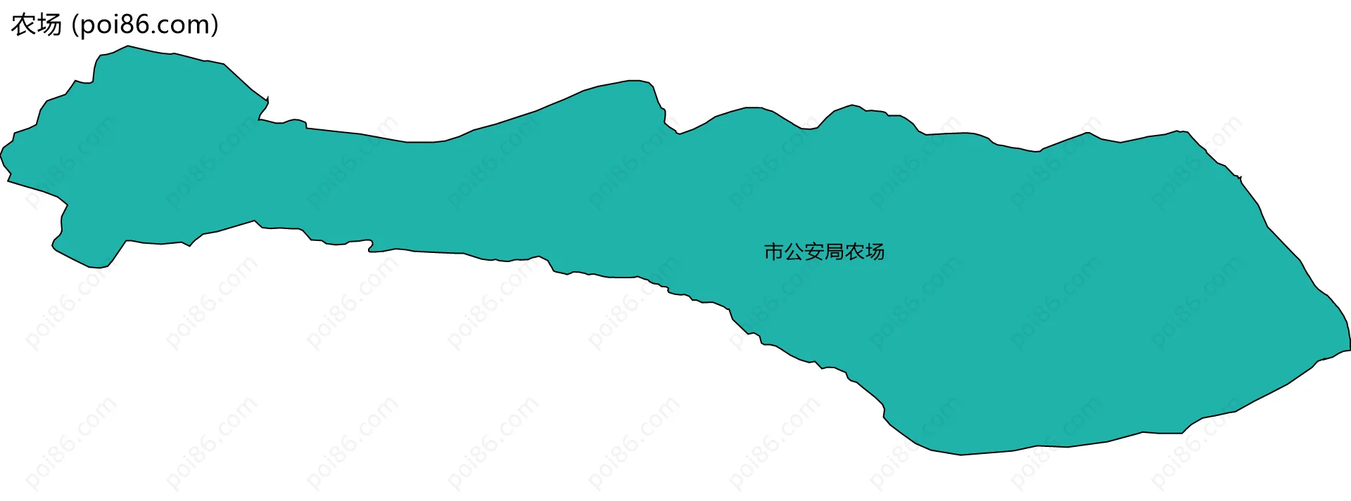 农场边界地图(五级行政区划)