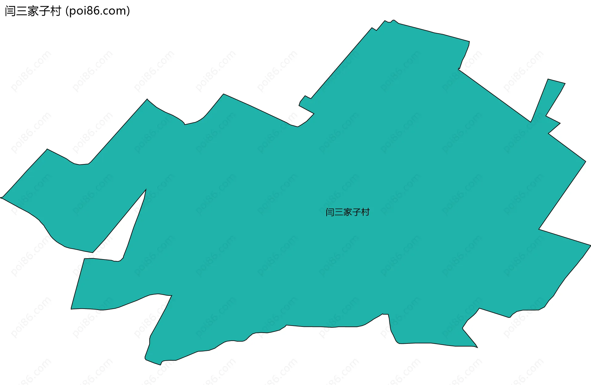 闫三家子村边界地图