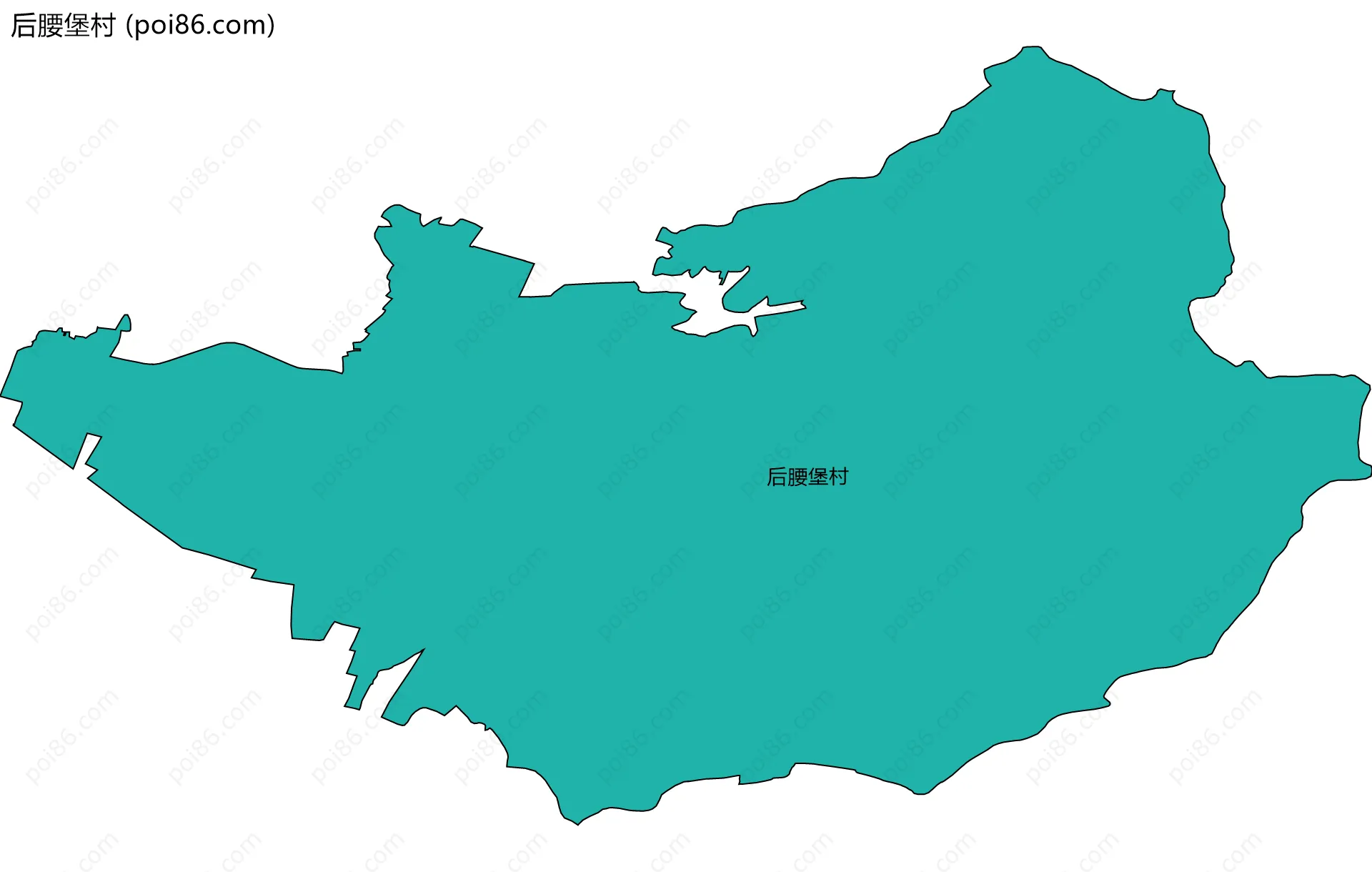 后腰堡村边界地图