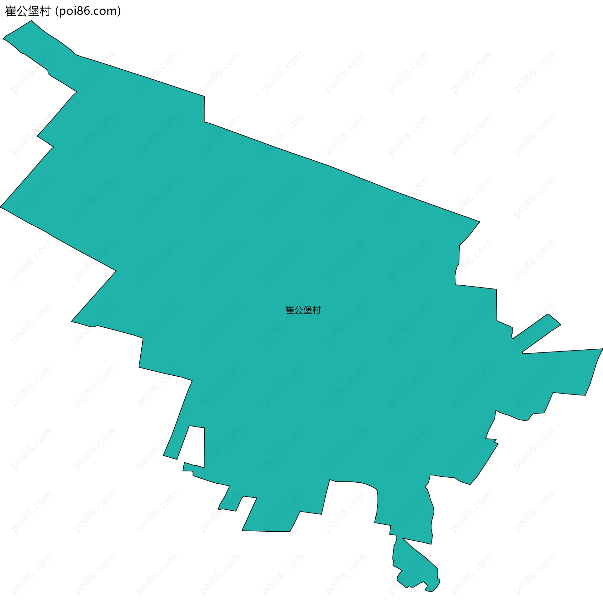 崔公堡村边界地图