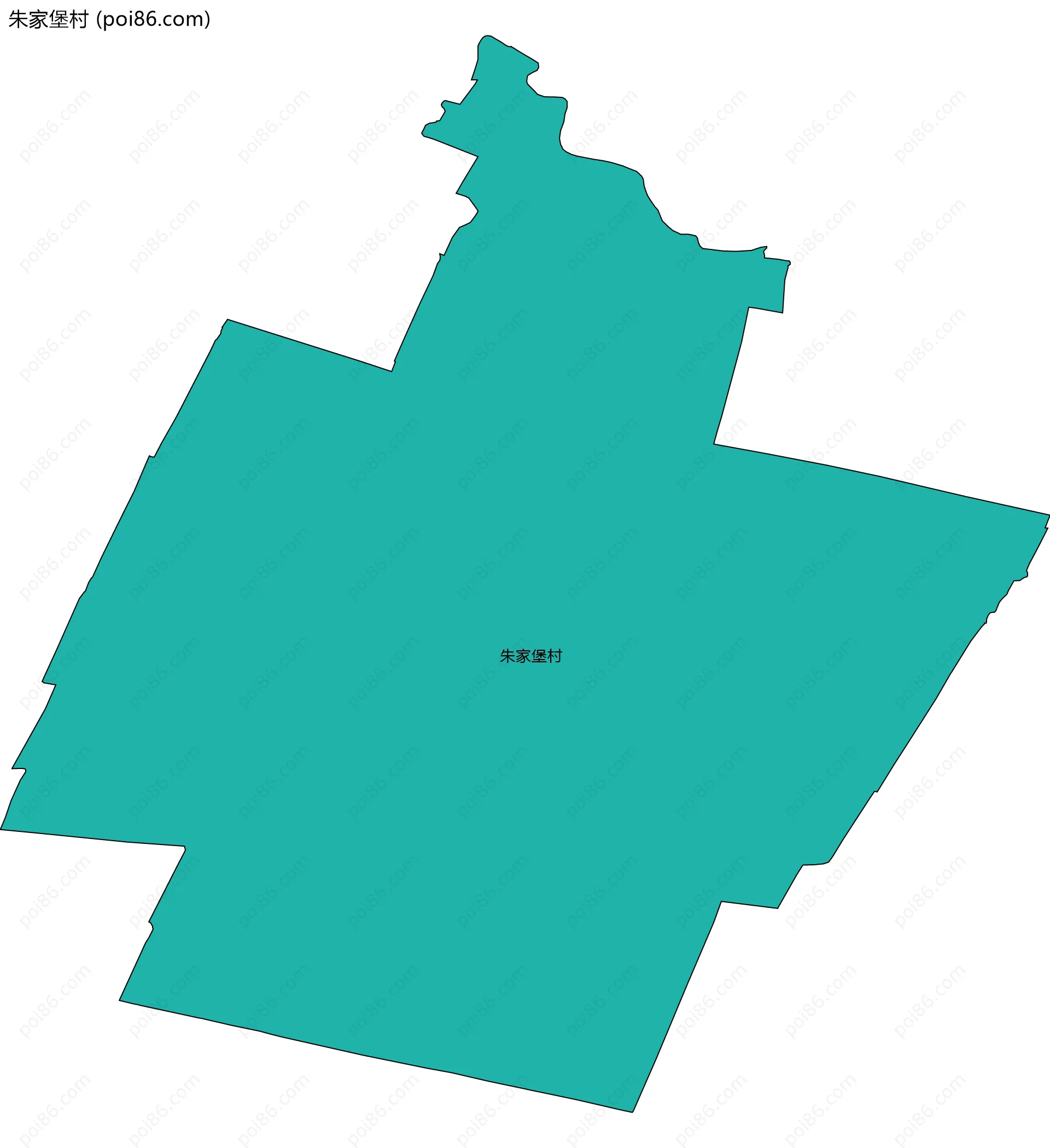 朱家堡村边界地图