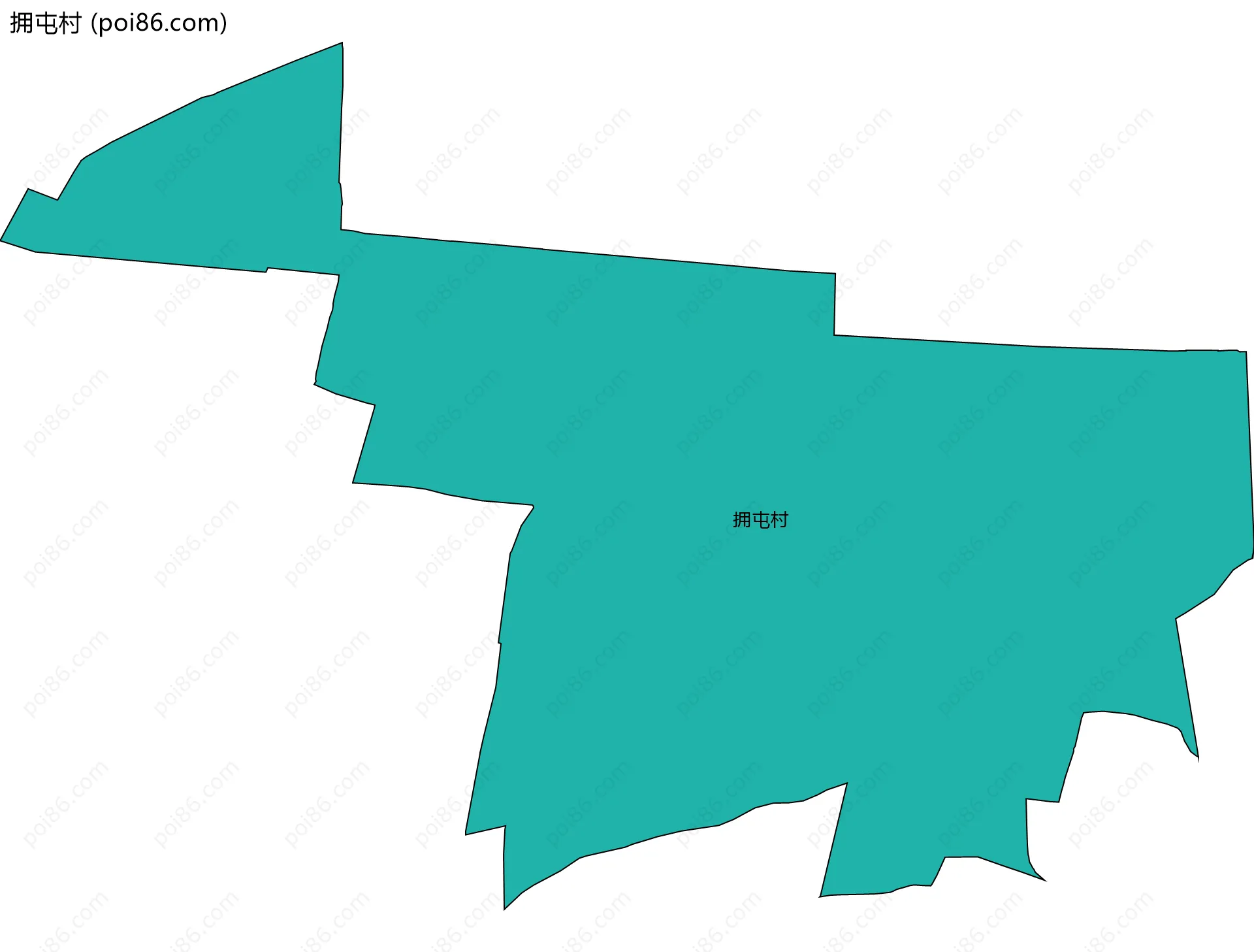 拥屯村边界地图