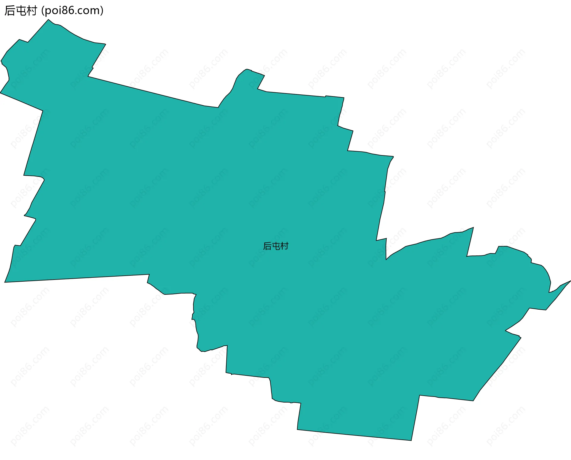 后屯村边界地图