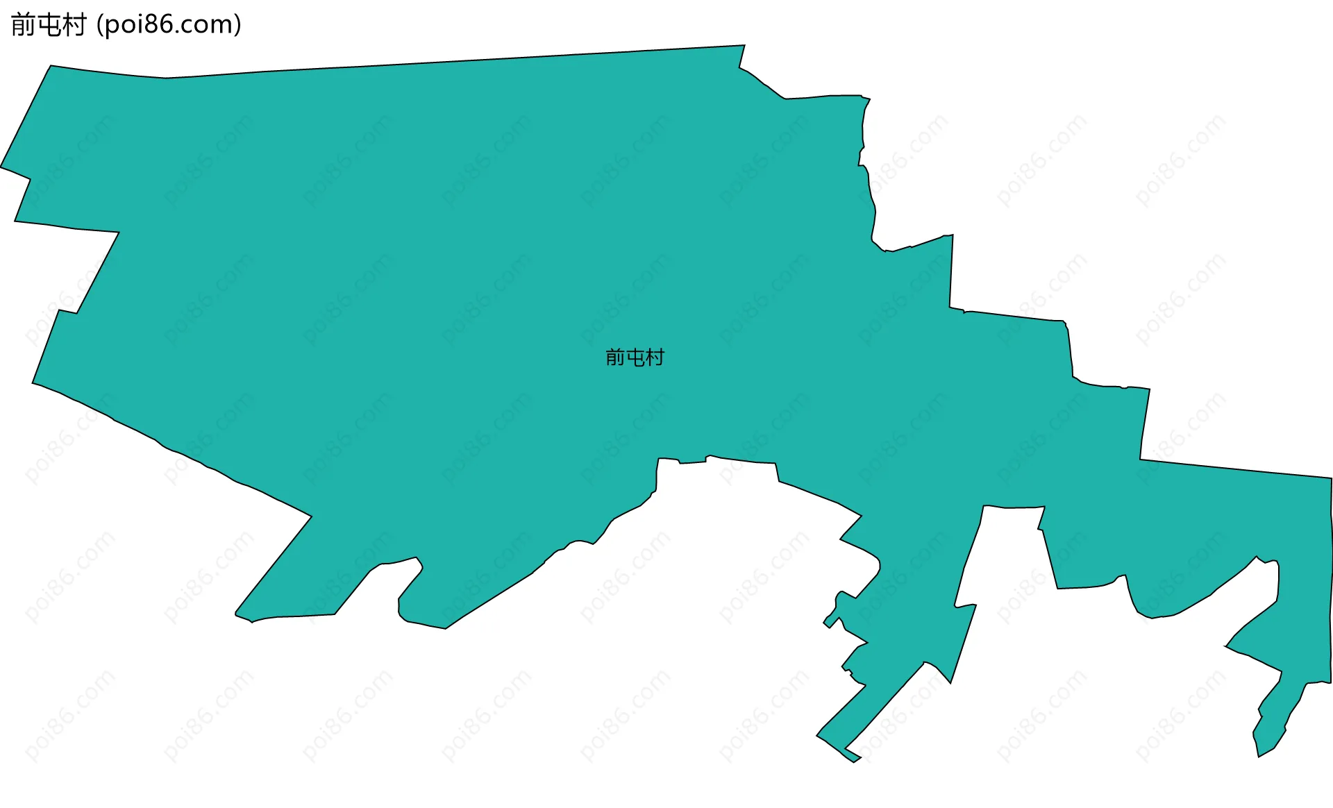 前屯村边界地图