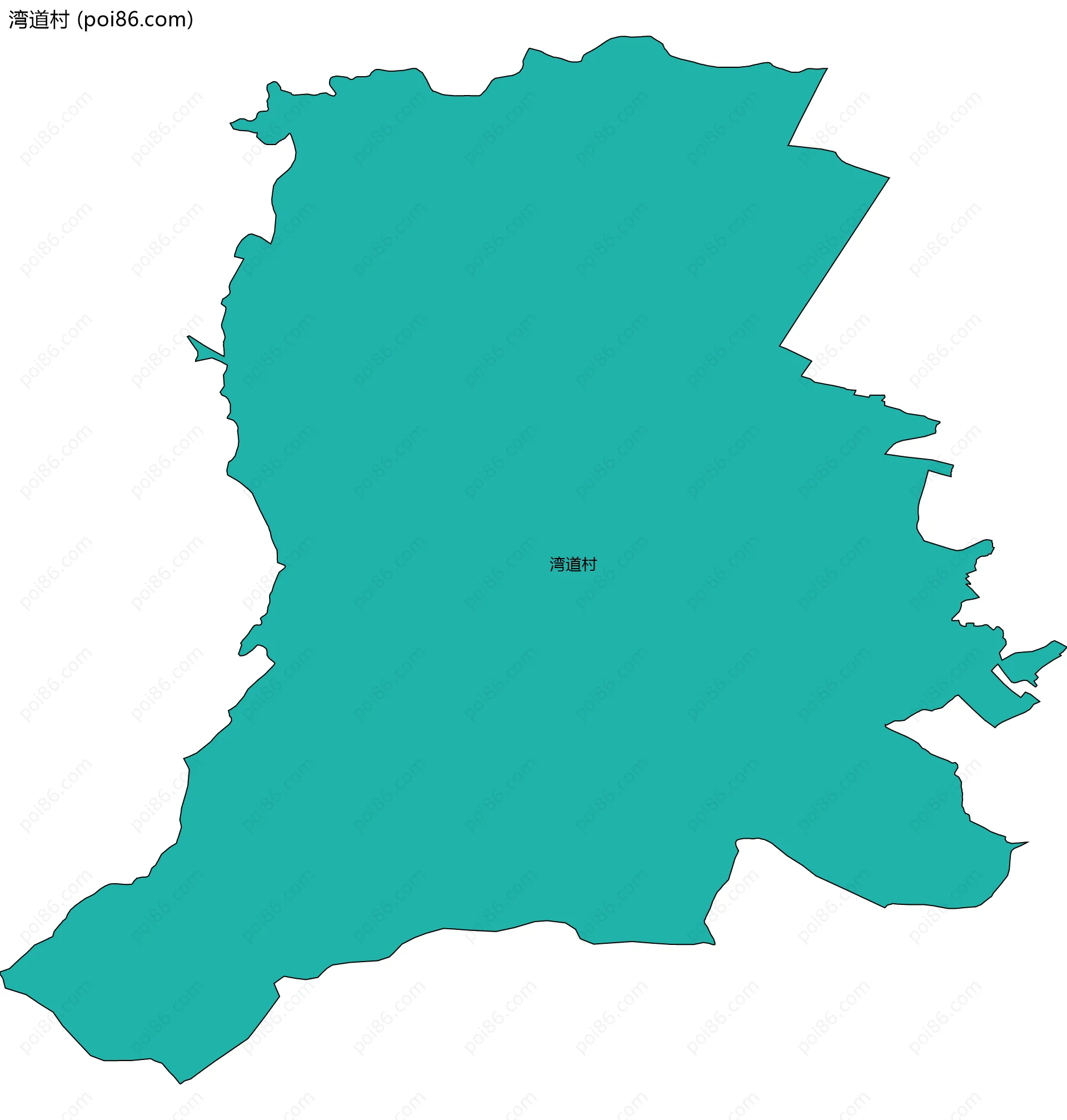 湾道村边界地图