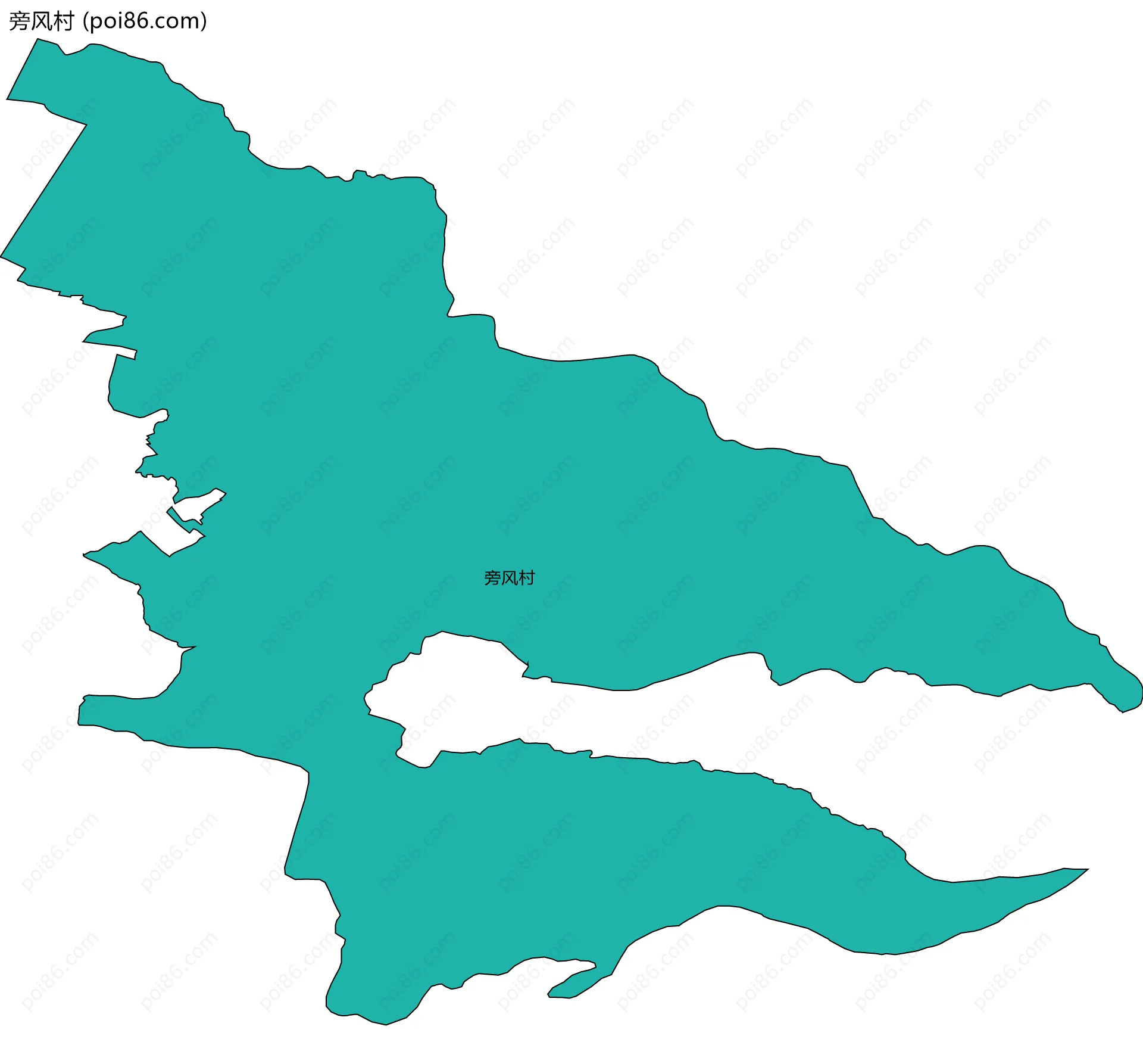 旁风村边界地图