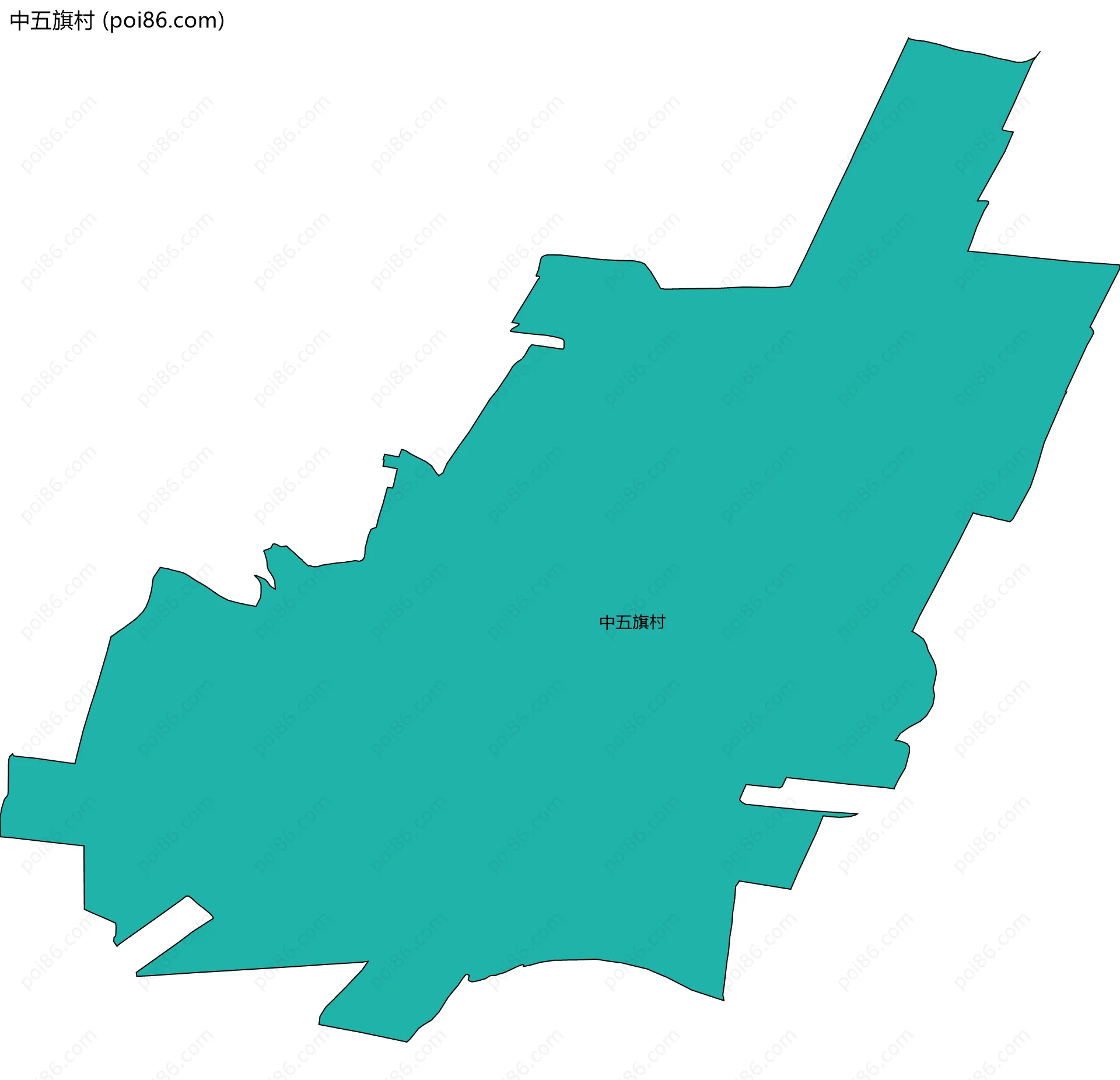 中五旗村边界地图