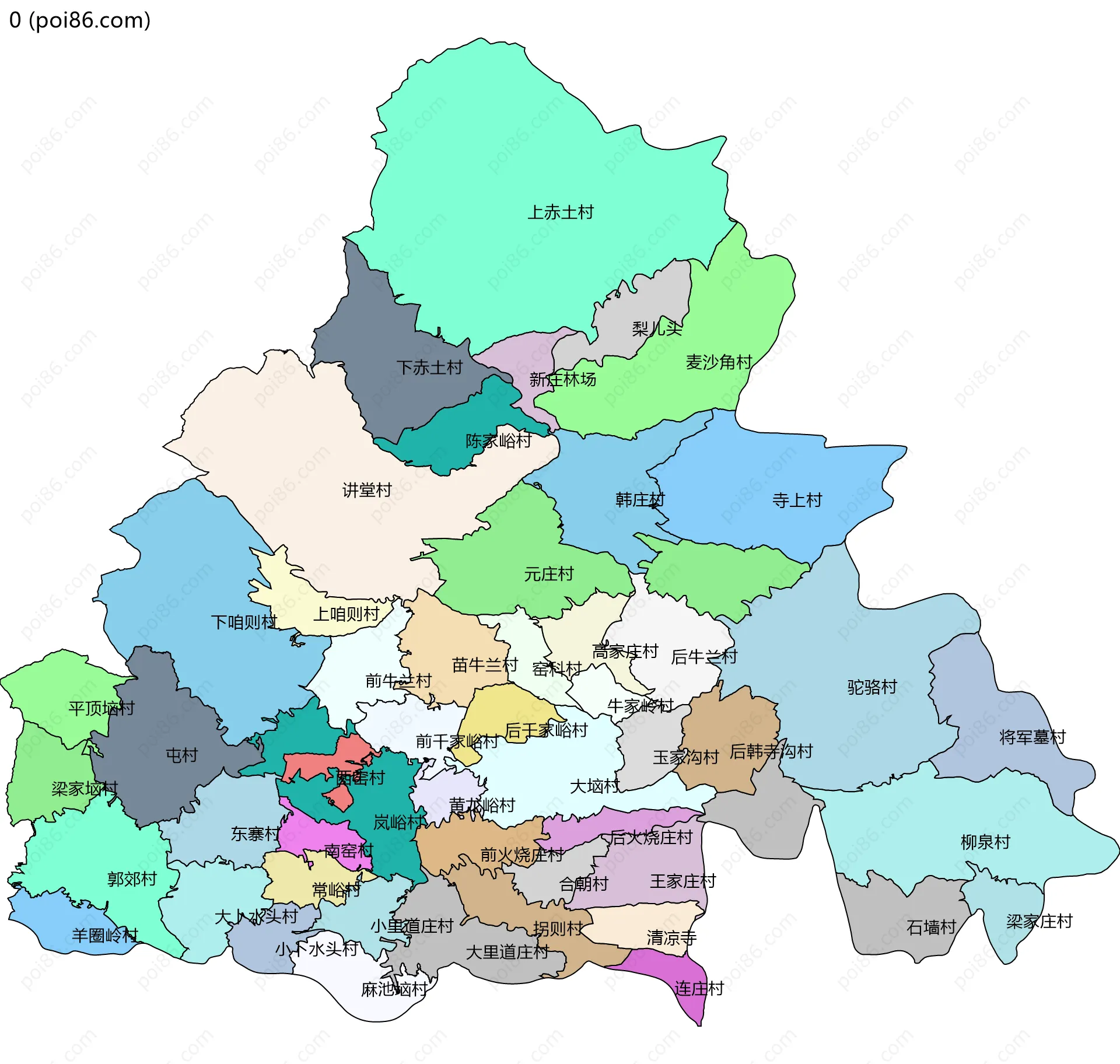 0边界地图(五级行政区划)