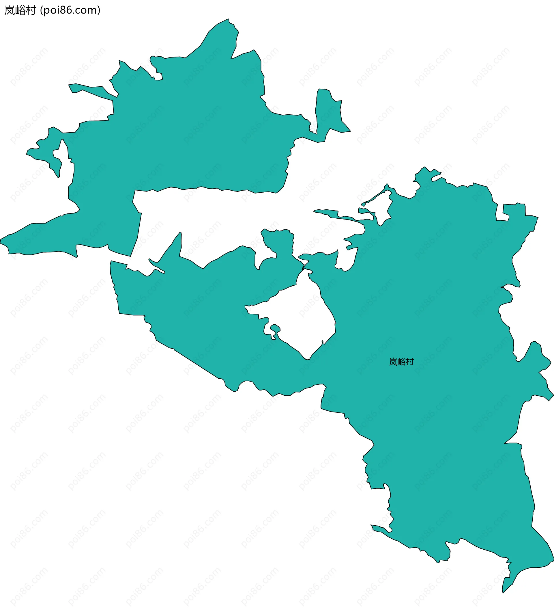 岚峪村边界地图