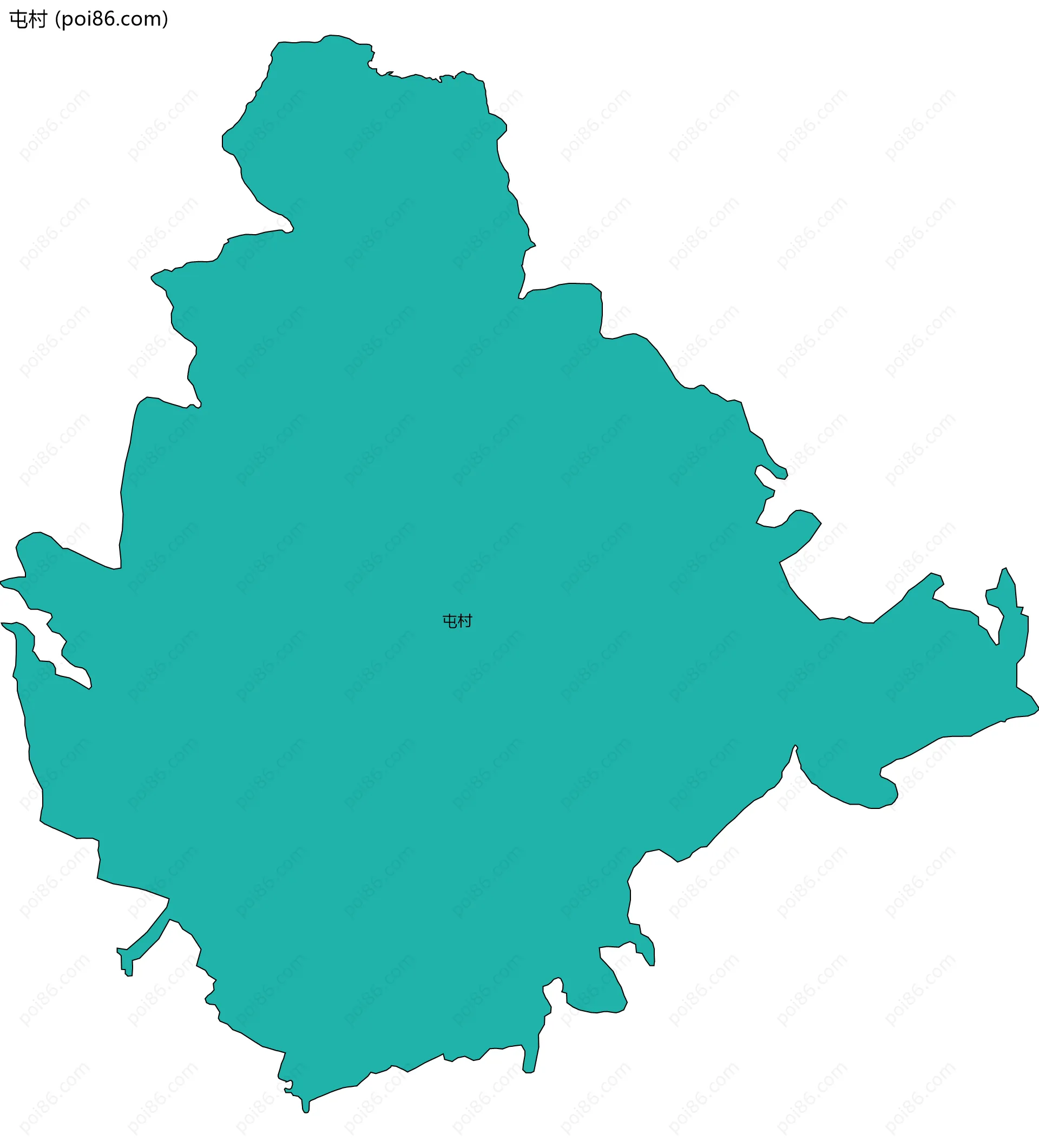 屯村边界地图