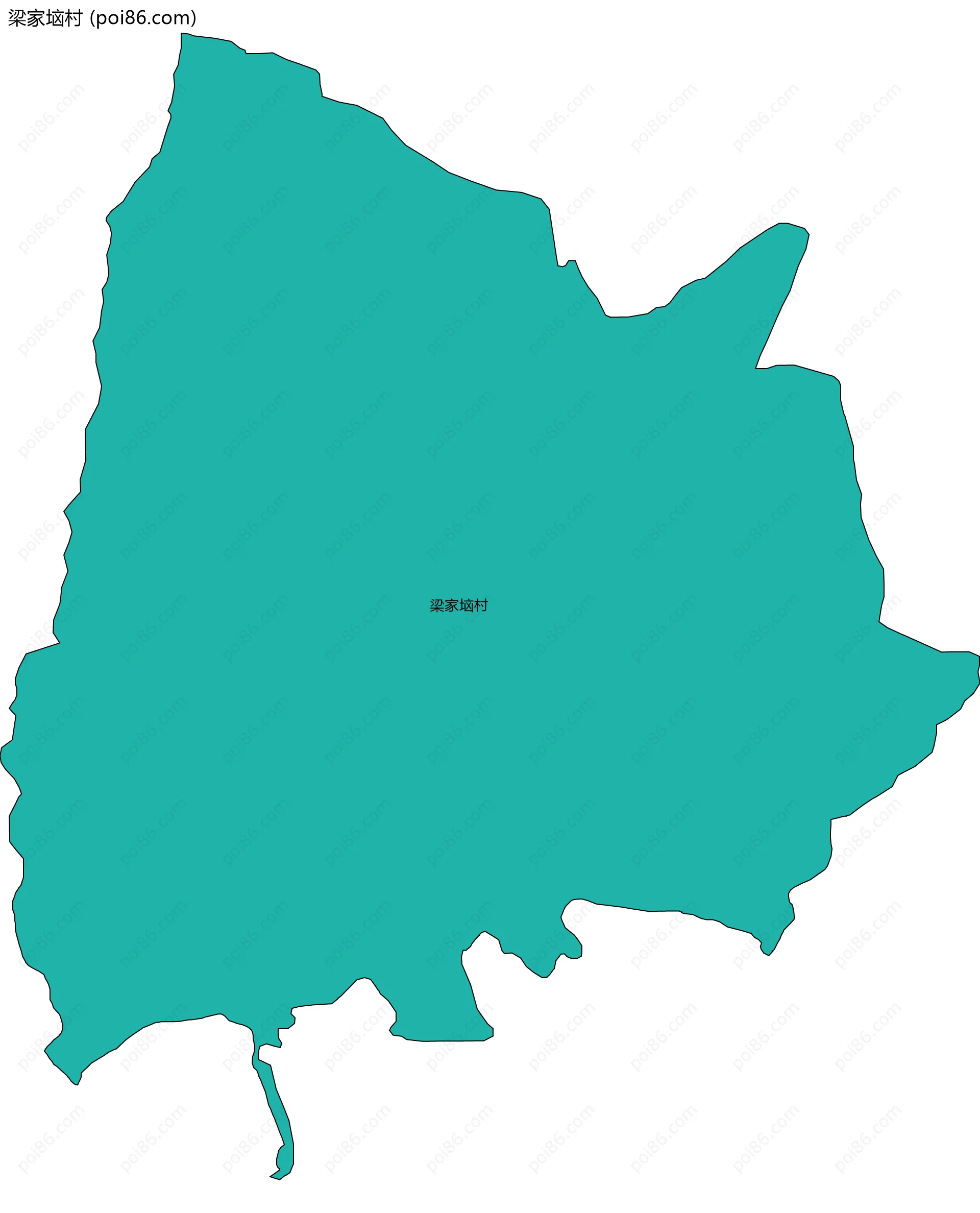 梁家垴村边界地图