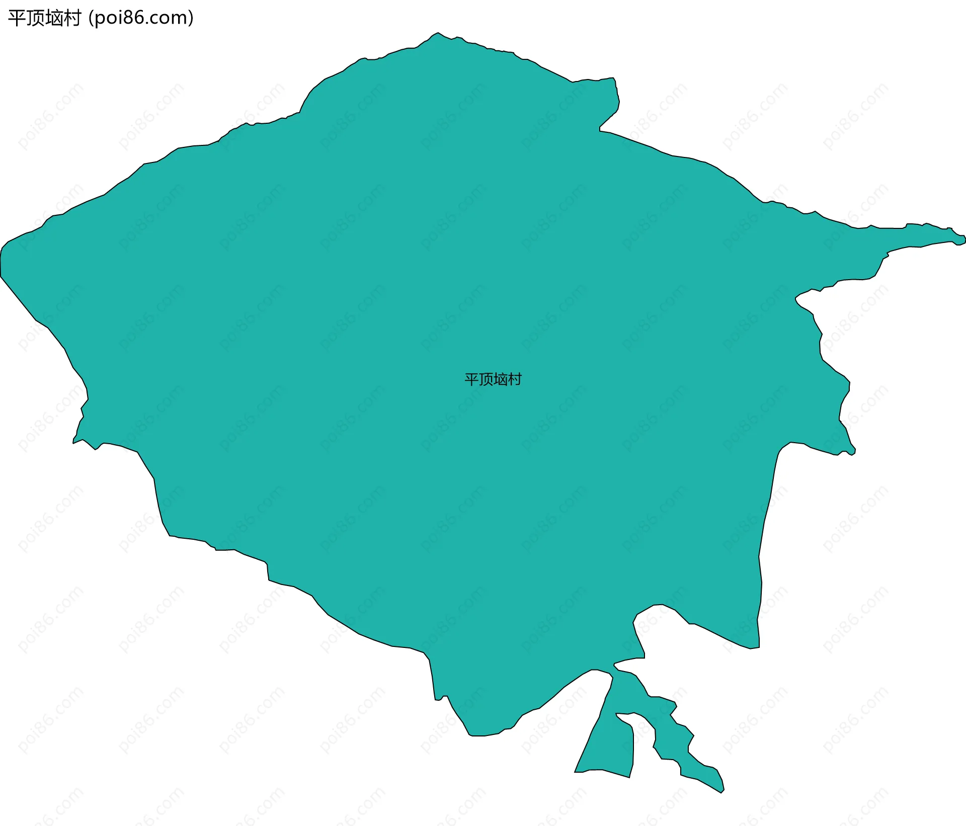 平顶垴村边界地图