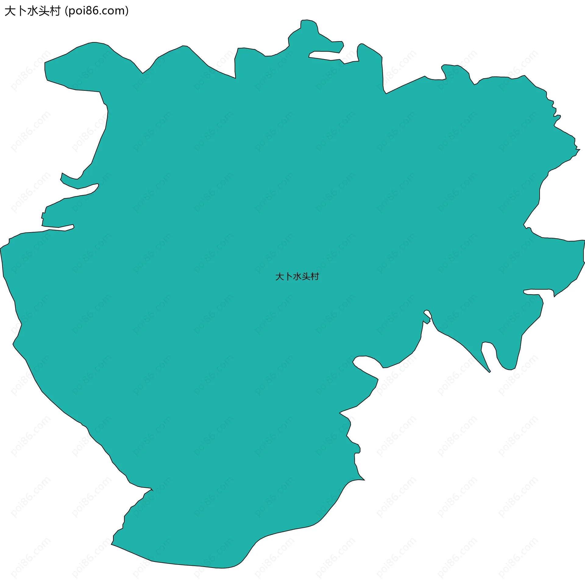 大卜水头村边界地图