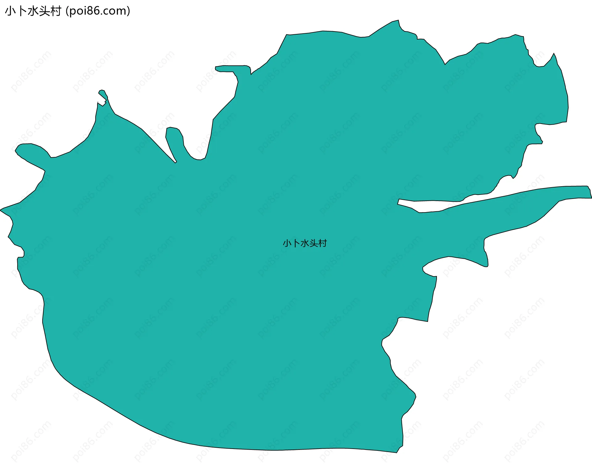 小卜水头村边界地图