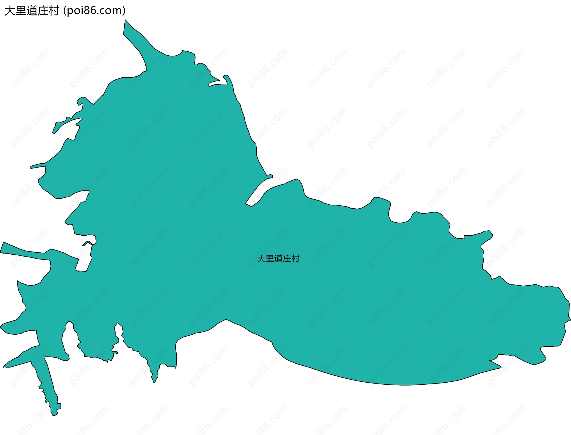 大里道庄村边界地图