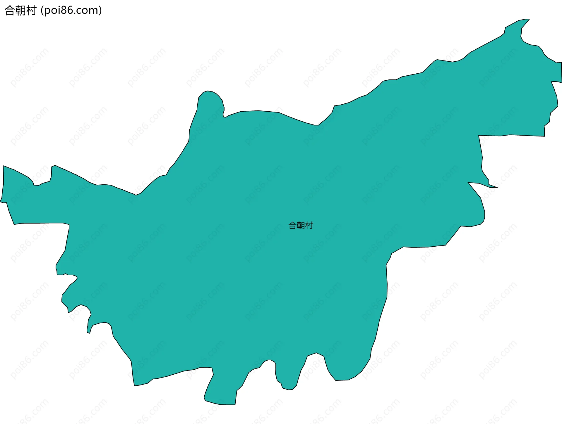 合朝村边界地图