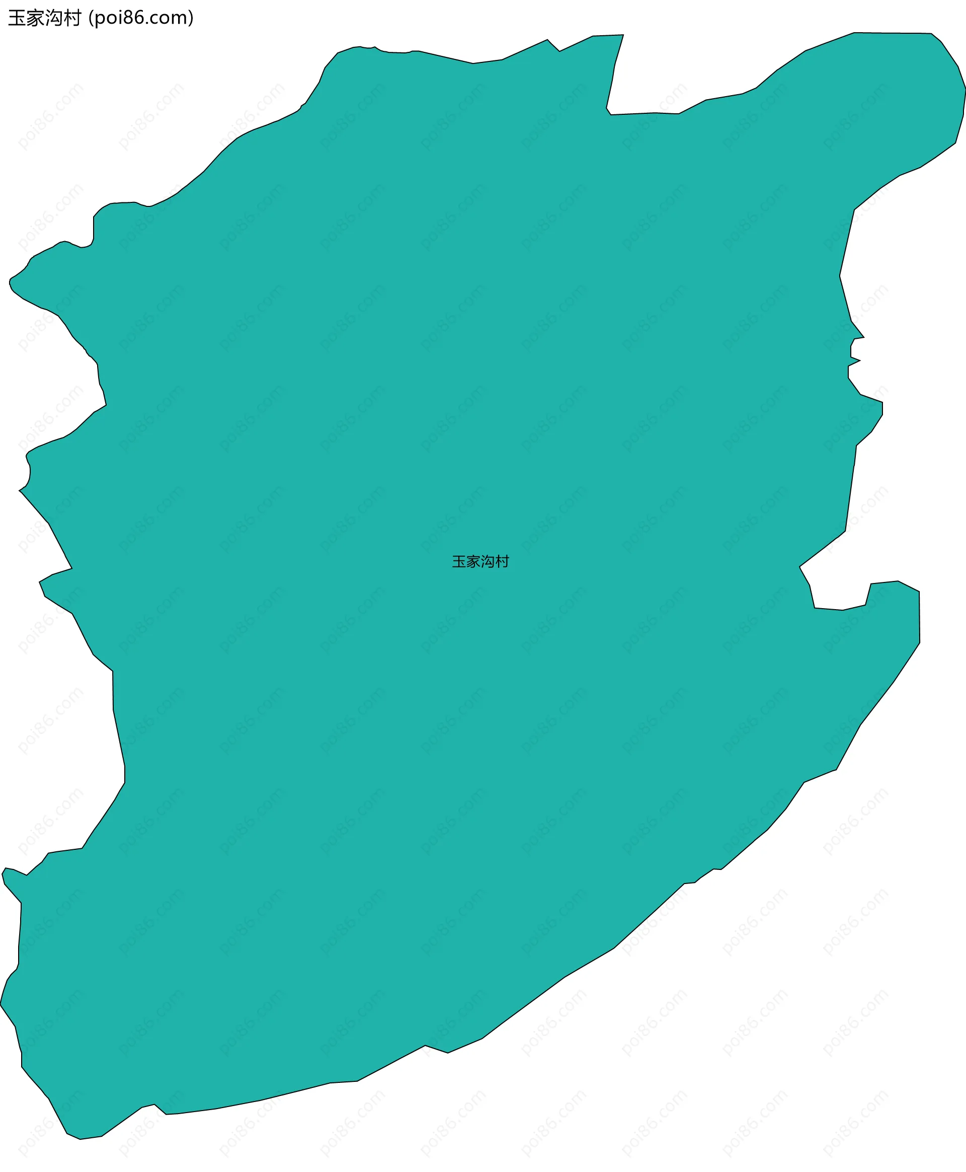 玉家沟村边界地图