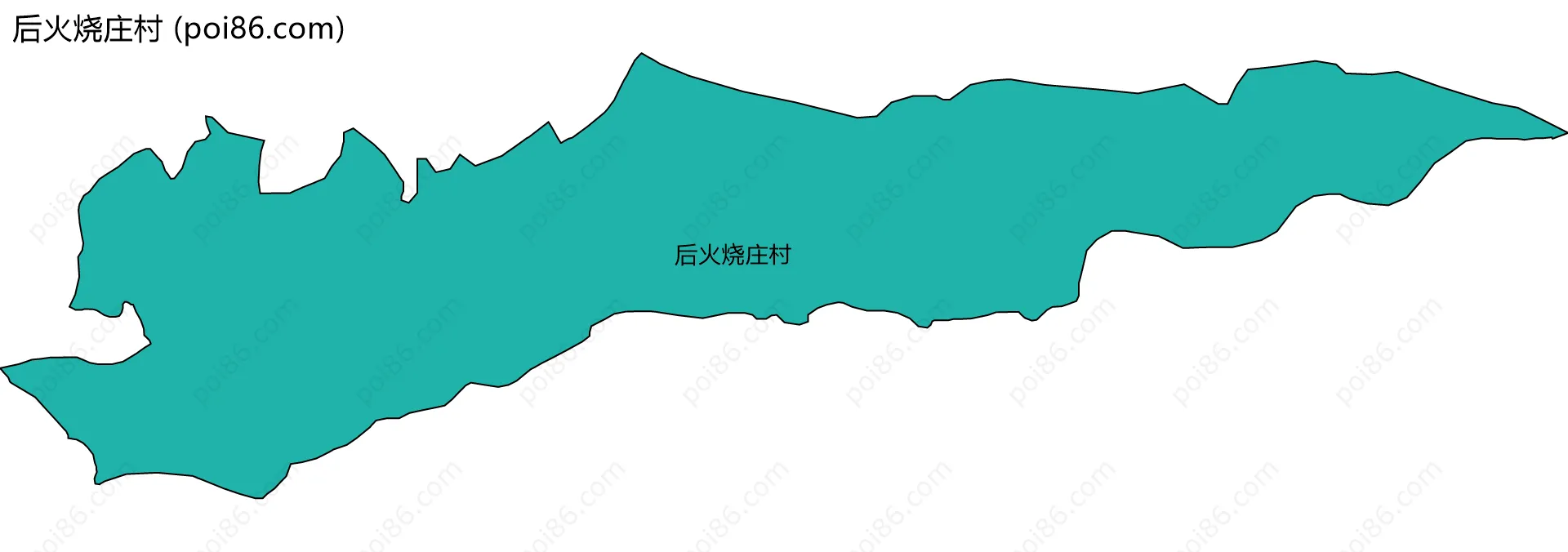 后火烧庄村边界地图