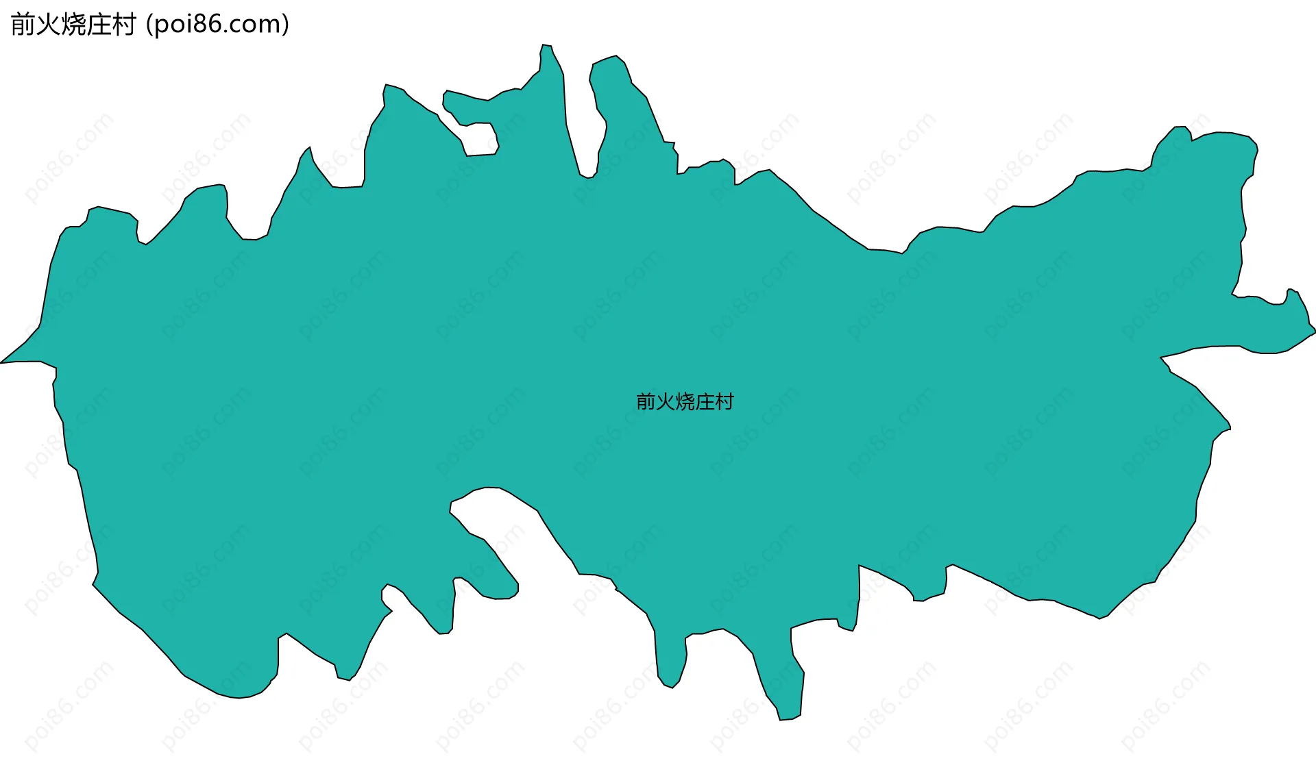 前火烧庄村边界地图