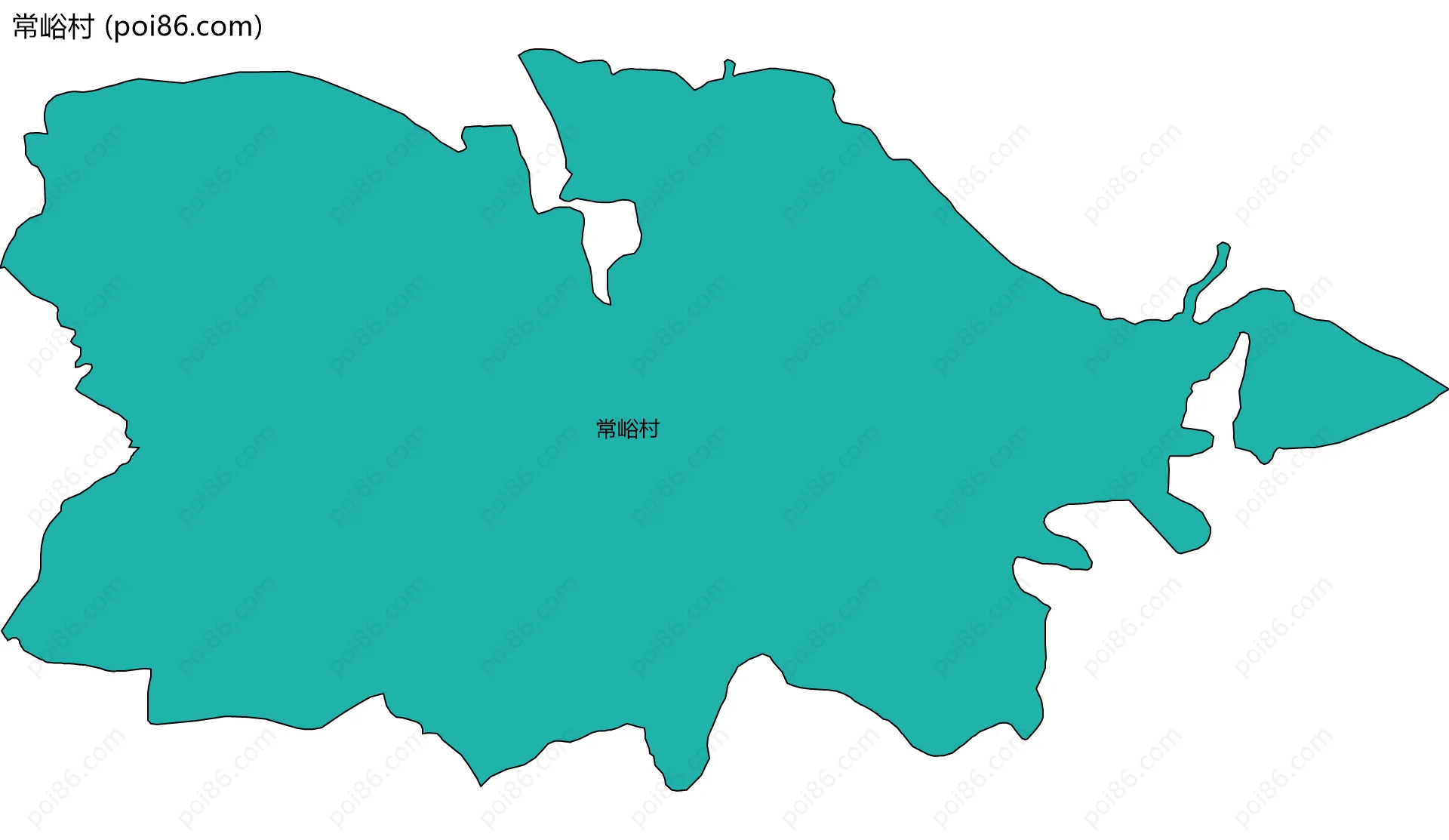 常峪村边界地图