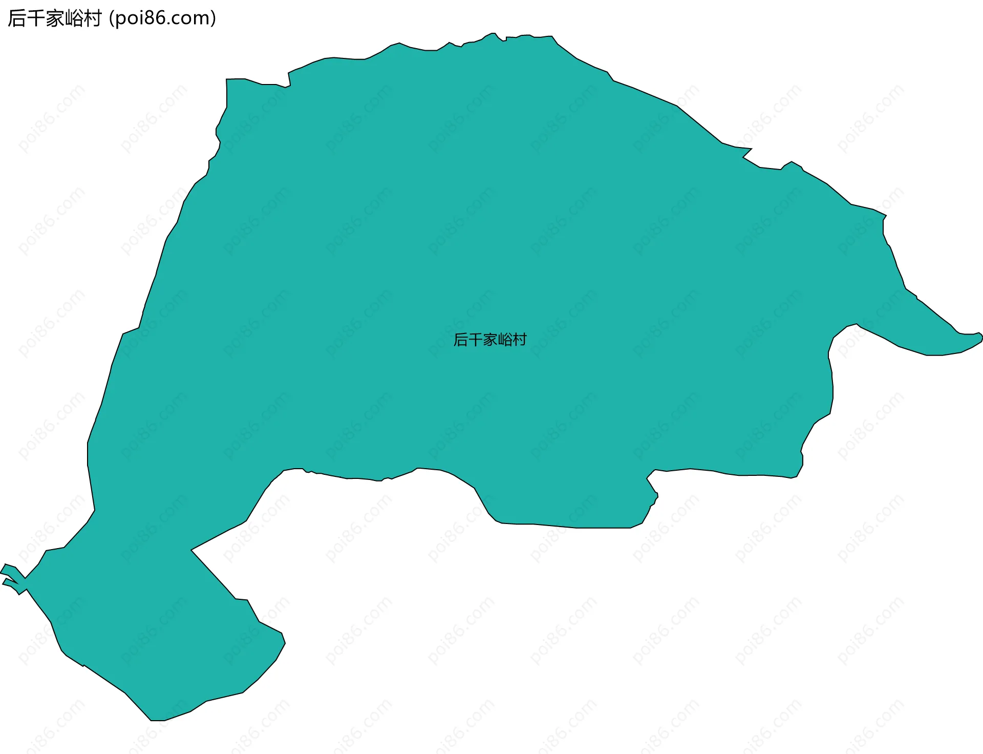 后千家峪村边界地图