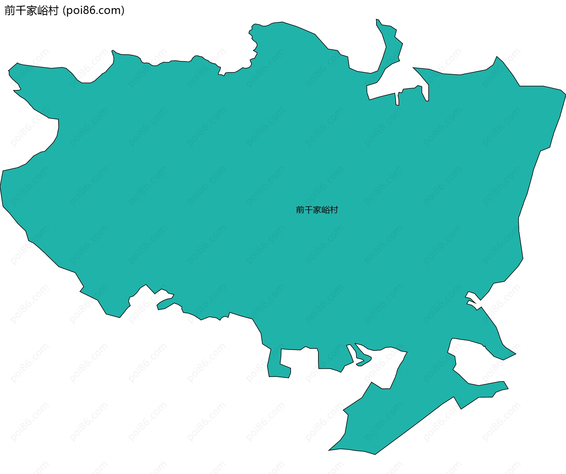 前千家峪村边界地图
