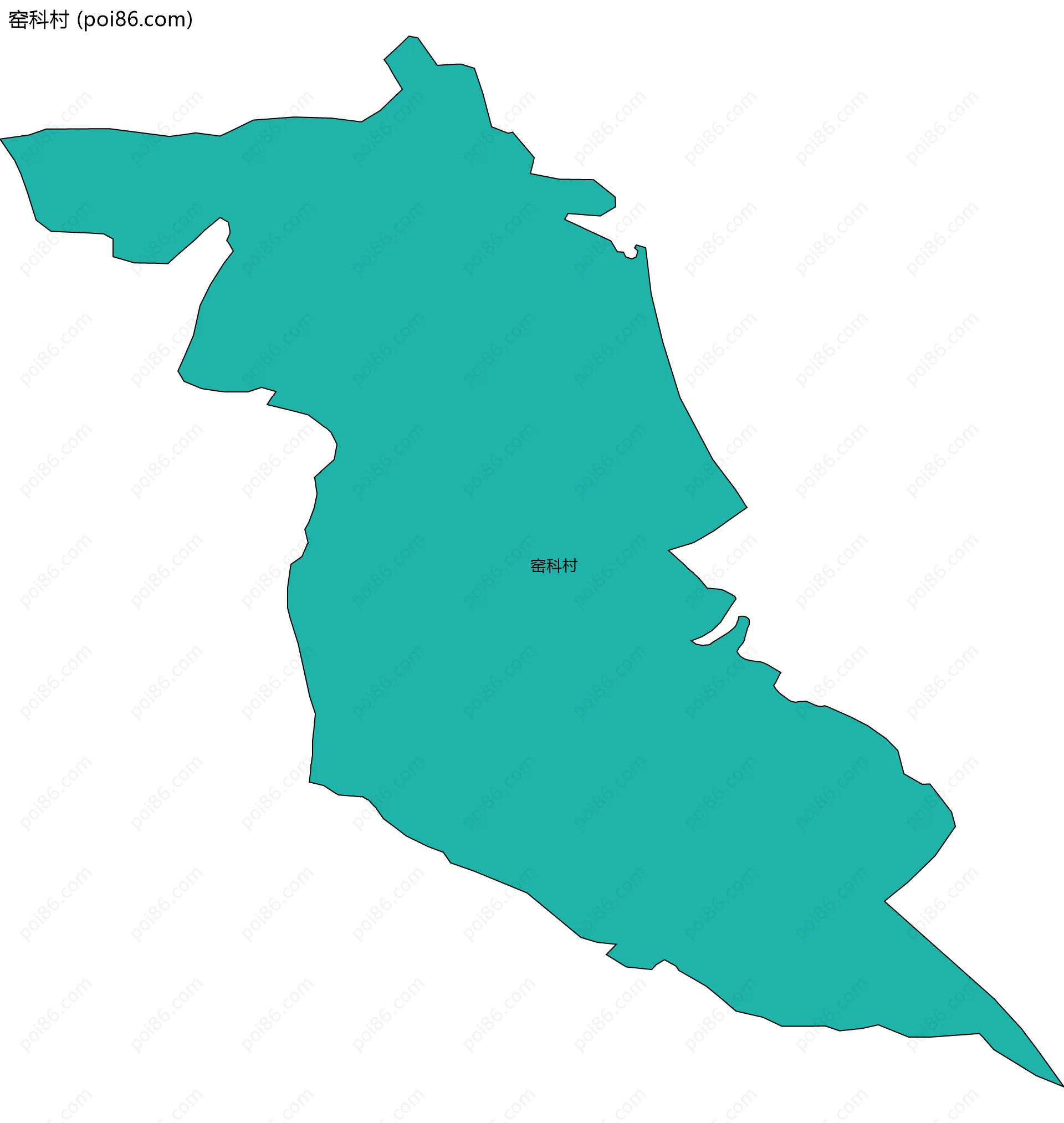 窑科村边界地图