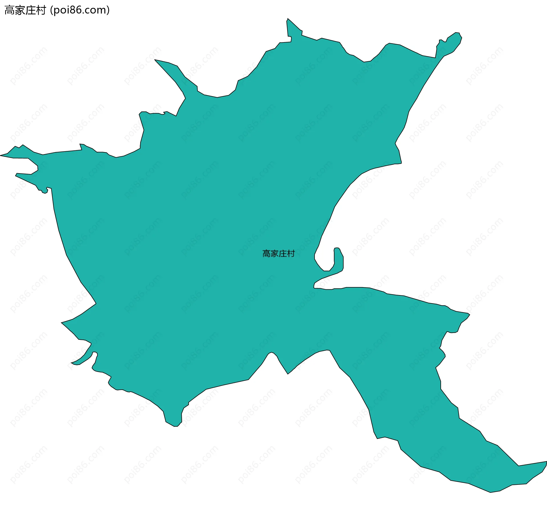 高家庄村边界地图