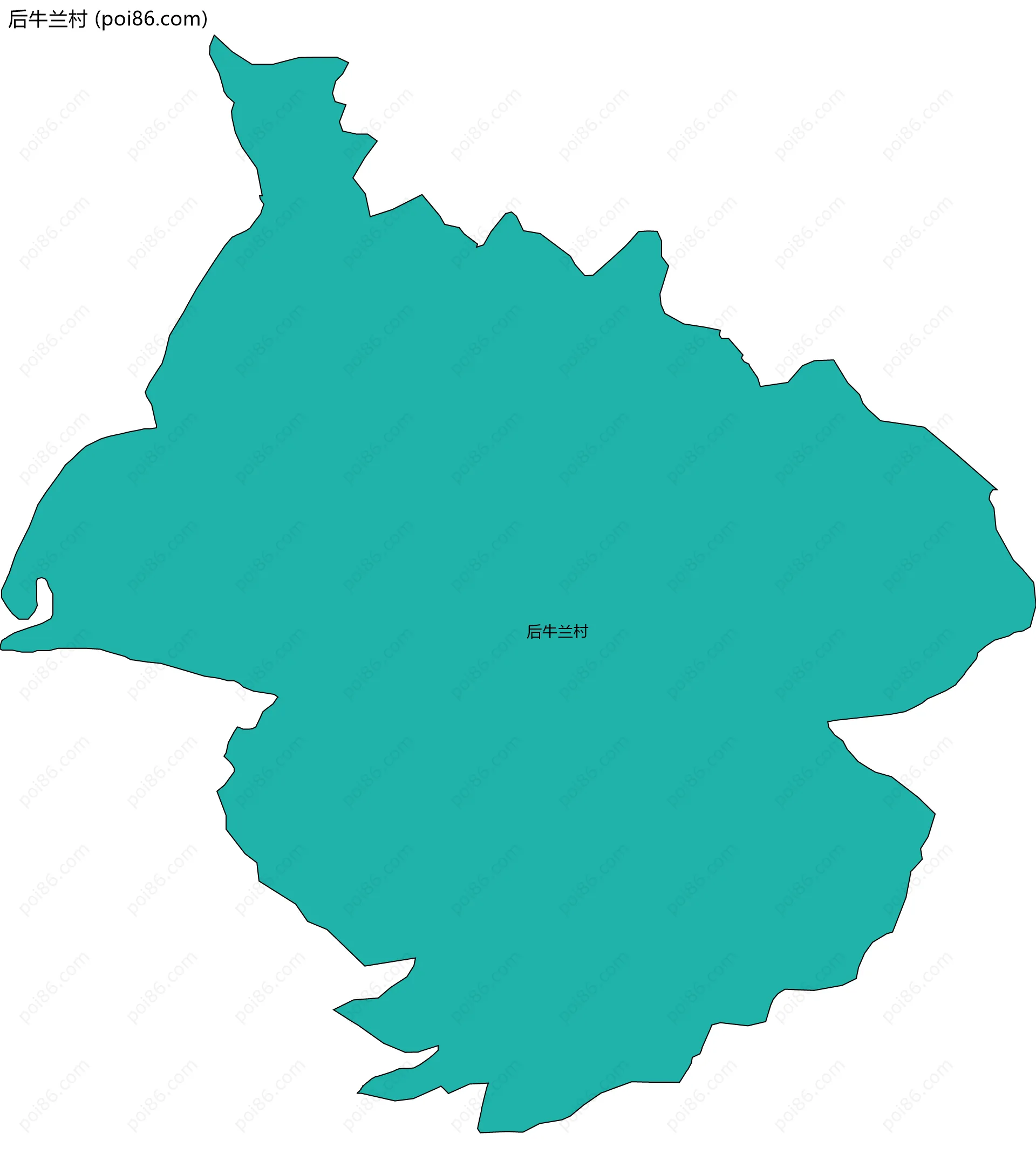 后牛兰村边界地图