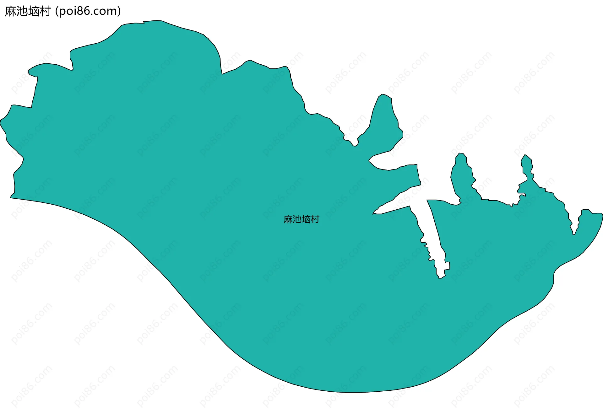 麻池垴村边界地图