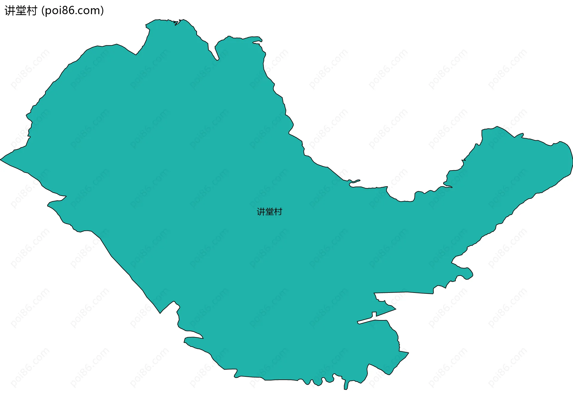 讲堂村边界地图