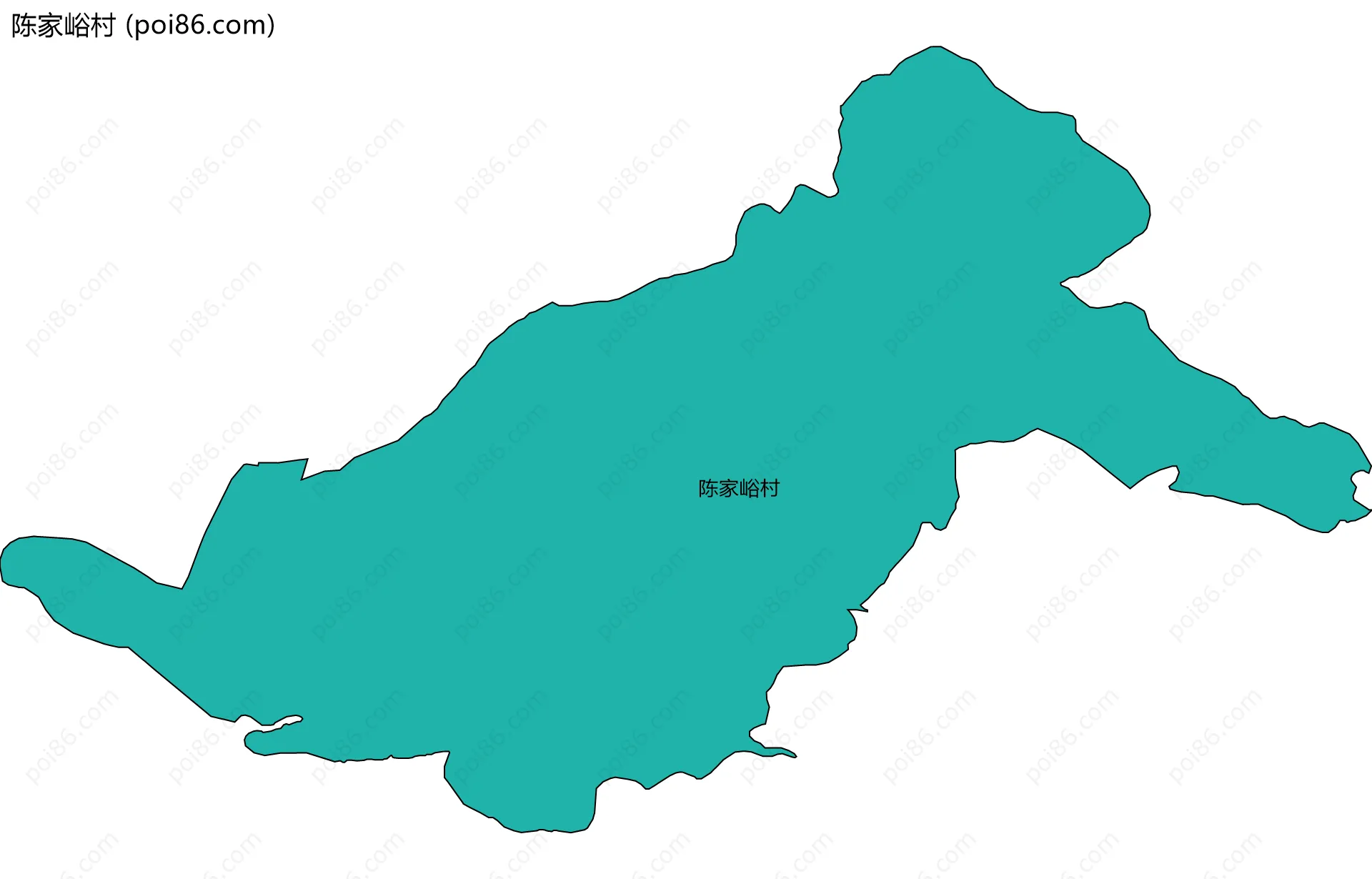 陈家峪村边界地图