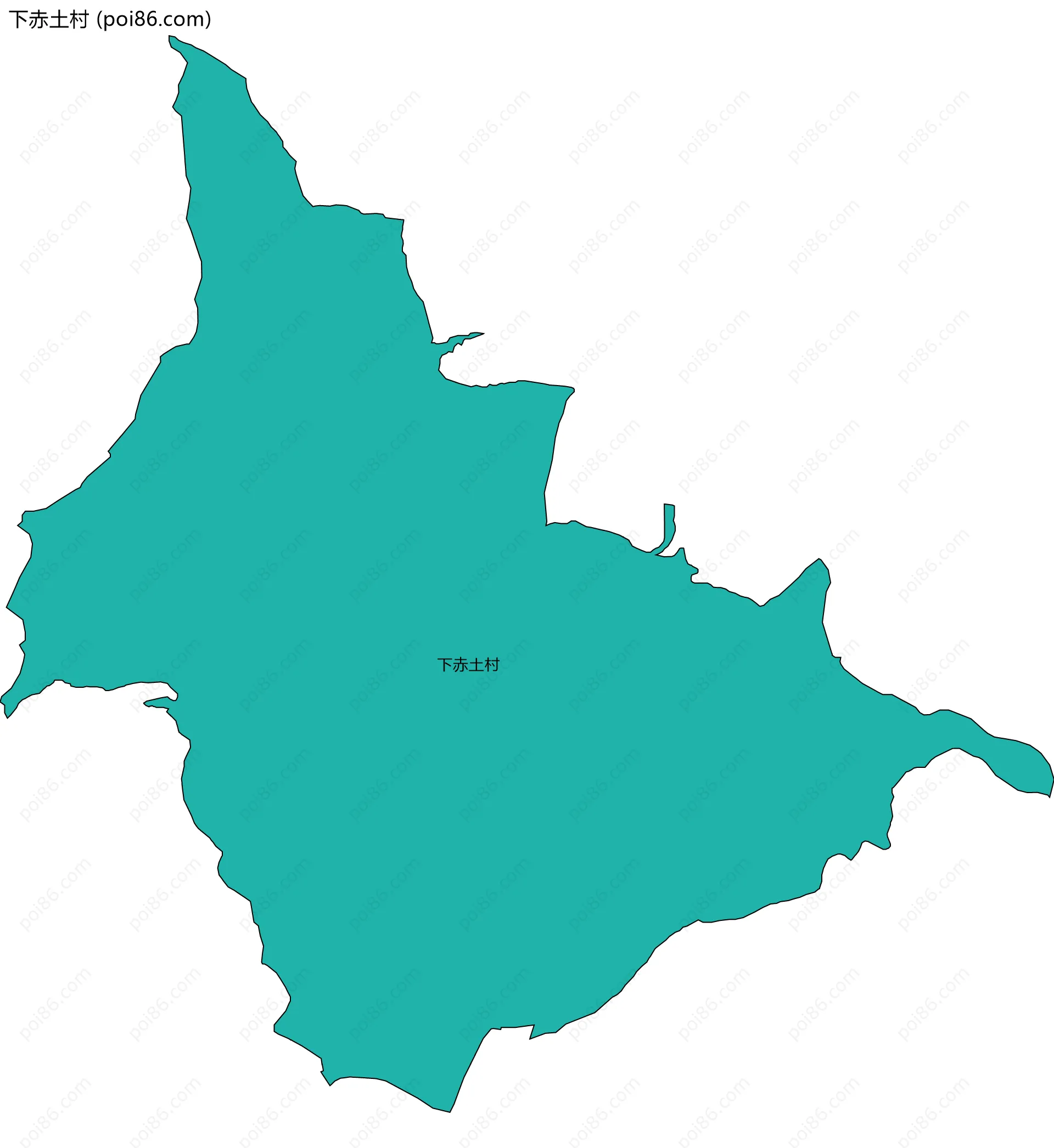 下赤土村边界地图
