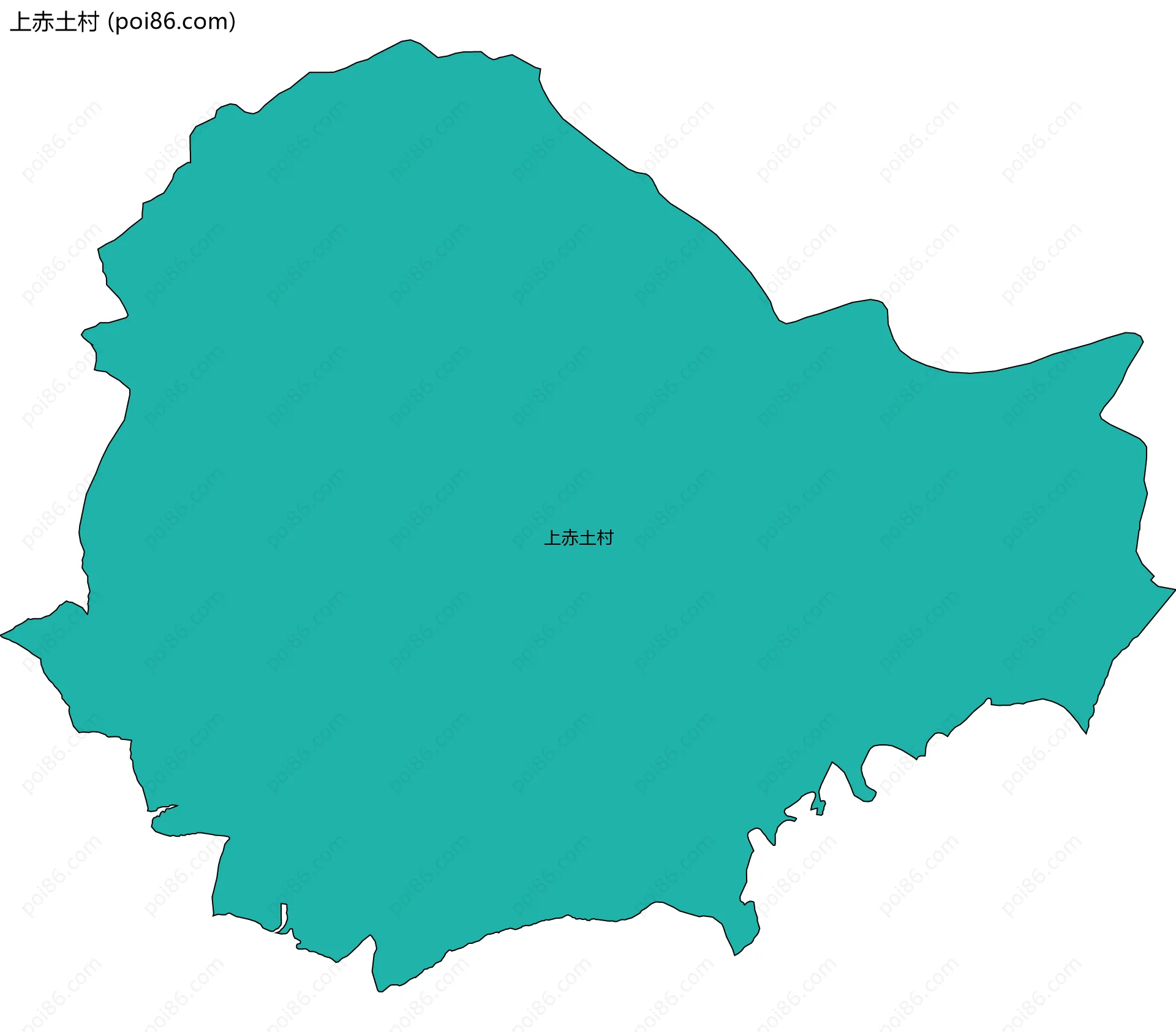 上赤土村边界地图