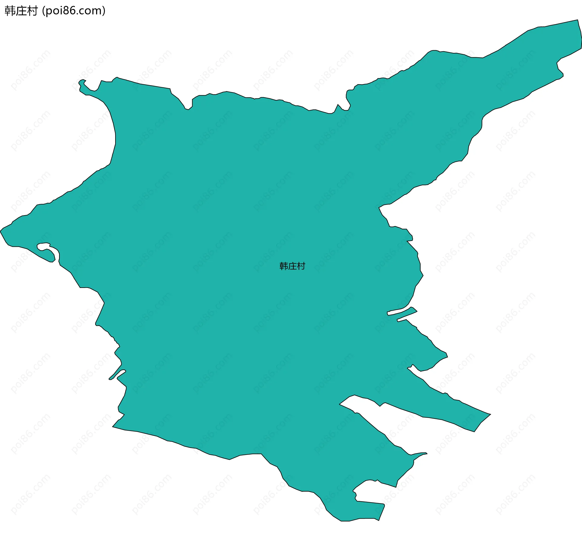 韩庄村边界地图