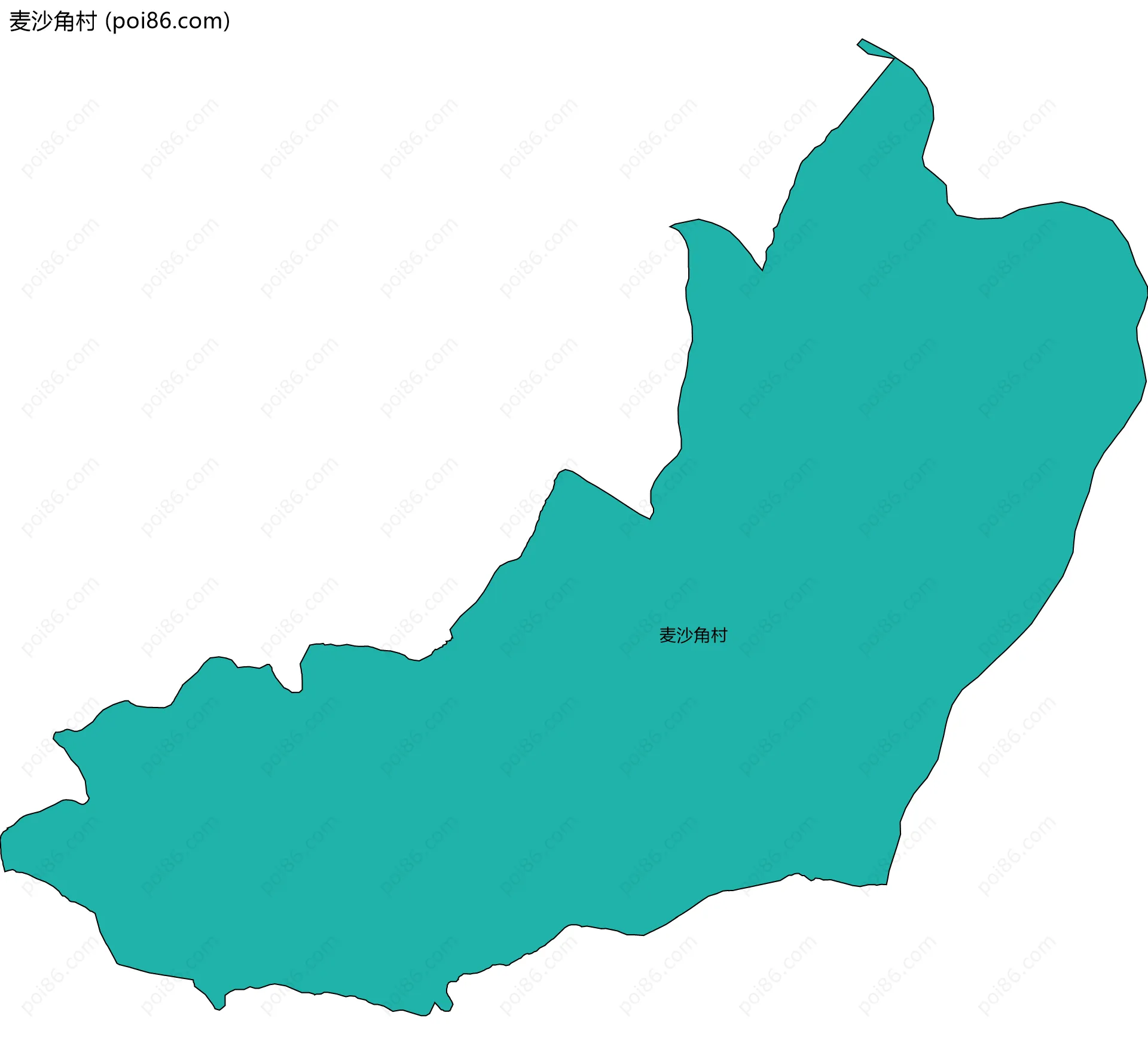 麦沙角村边界地图