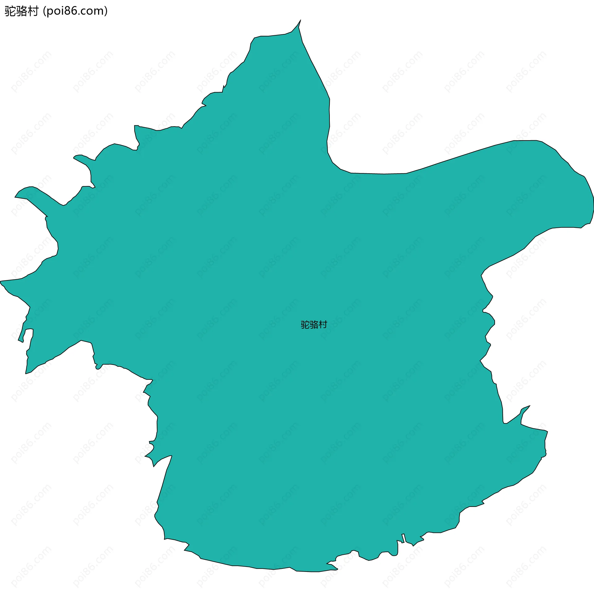 驼骆村边界地图