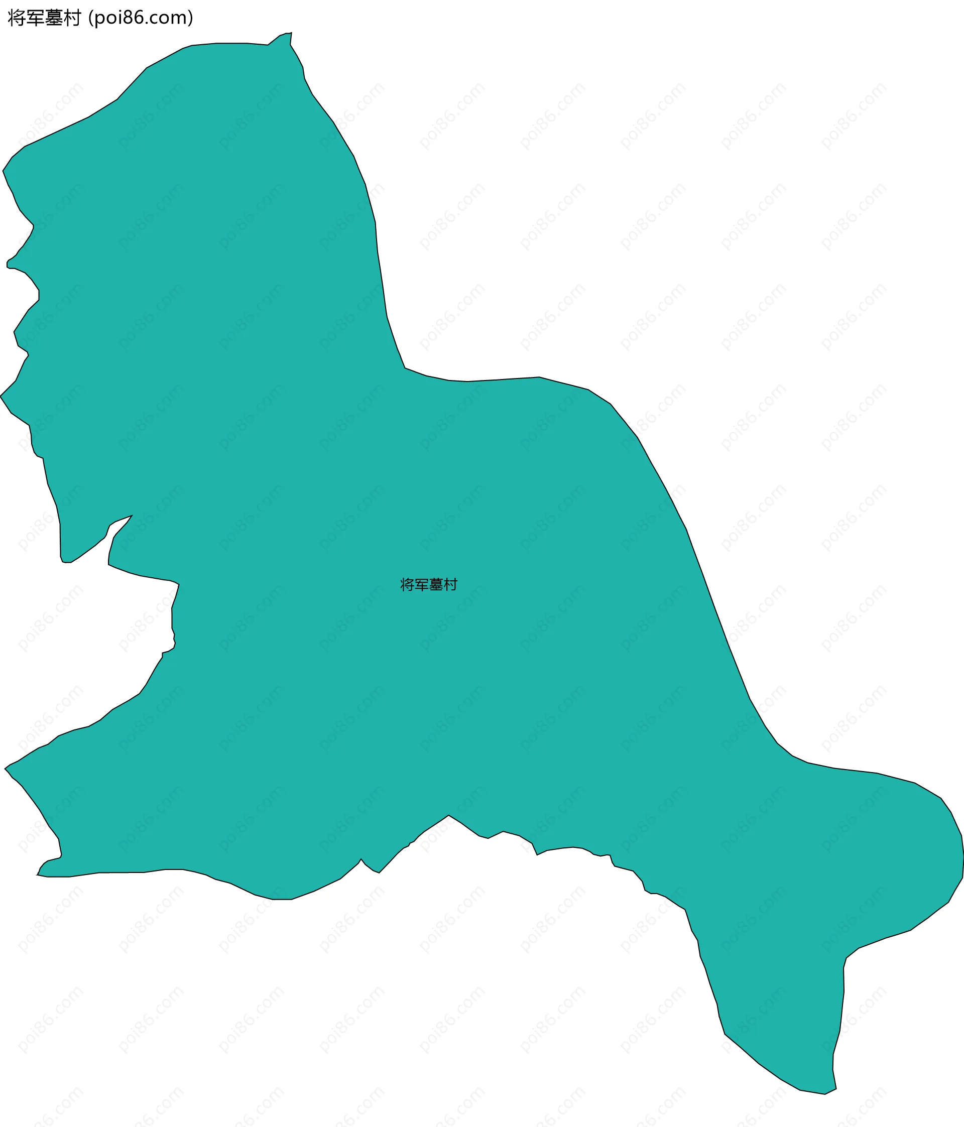 将军墓村边界地图