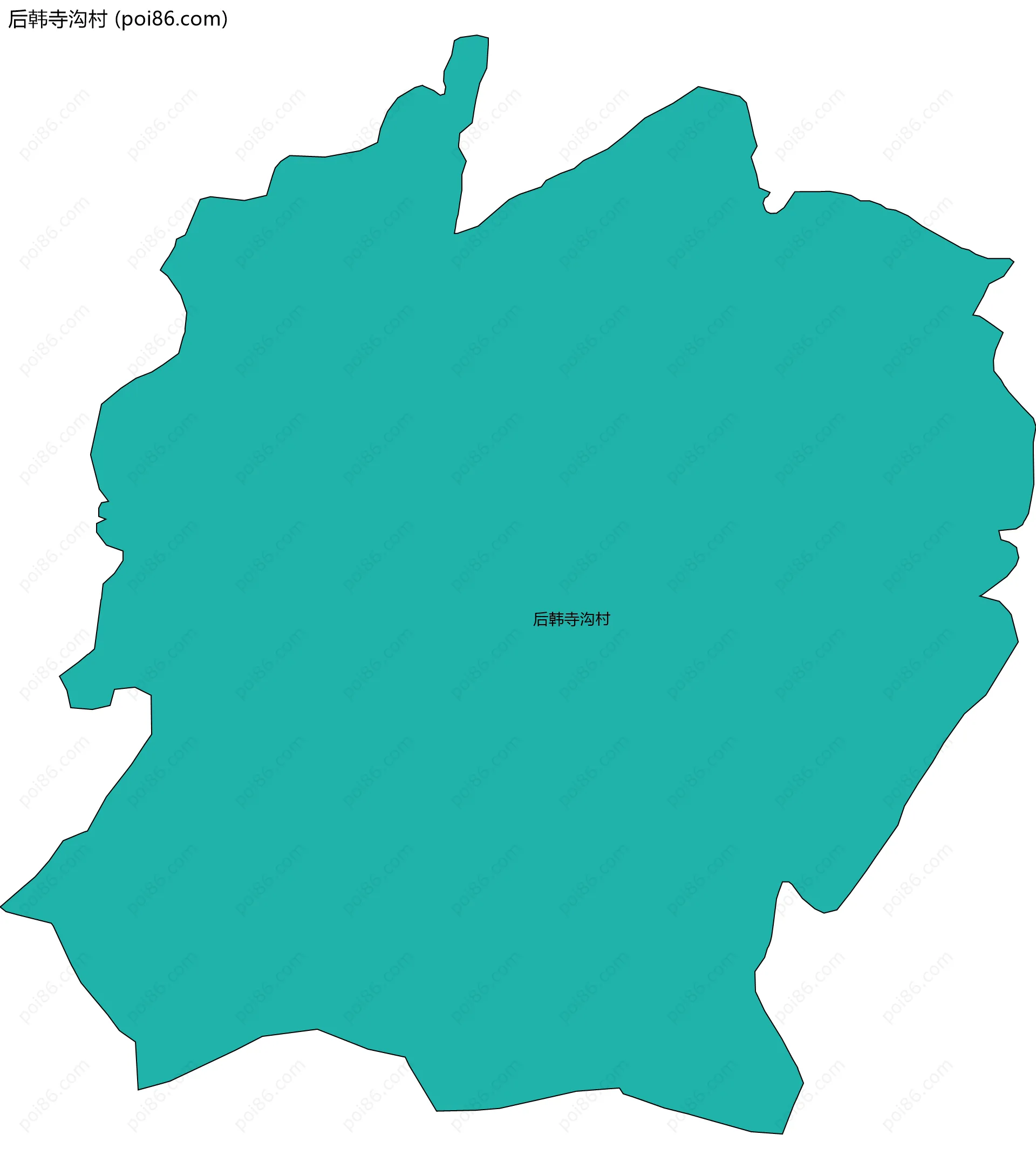 后韩寺沟村边界地图