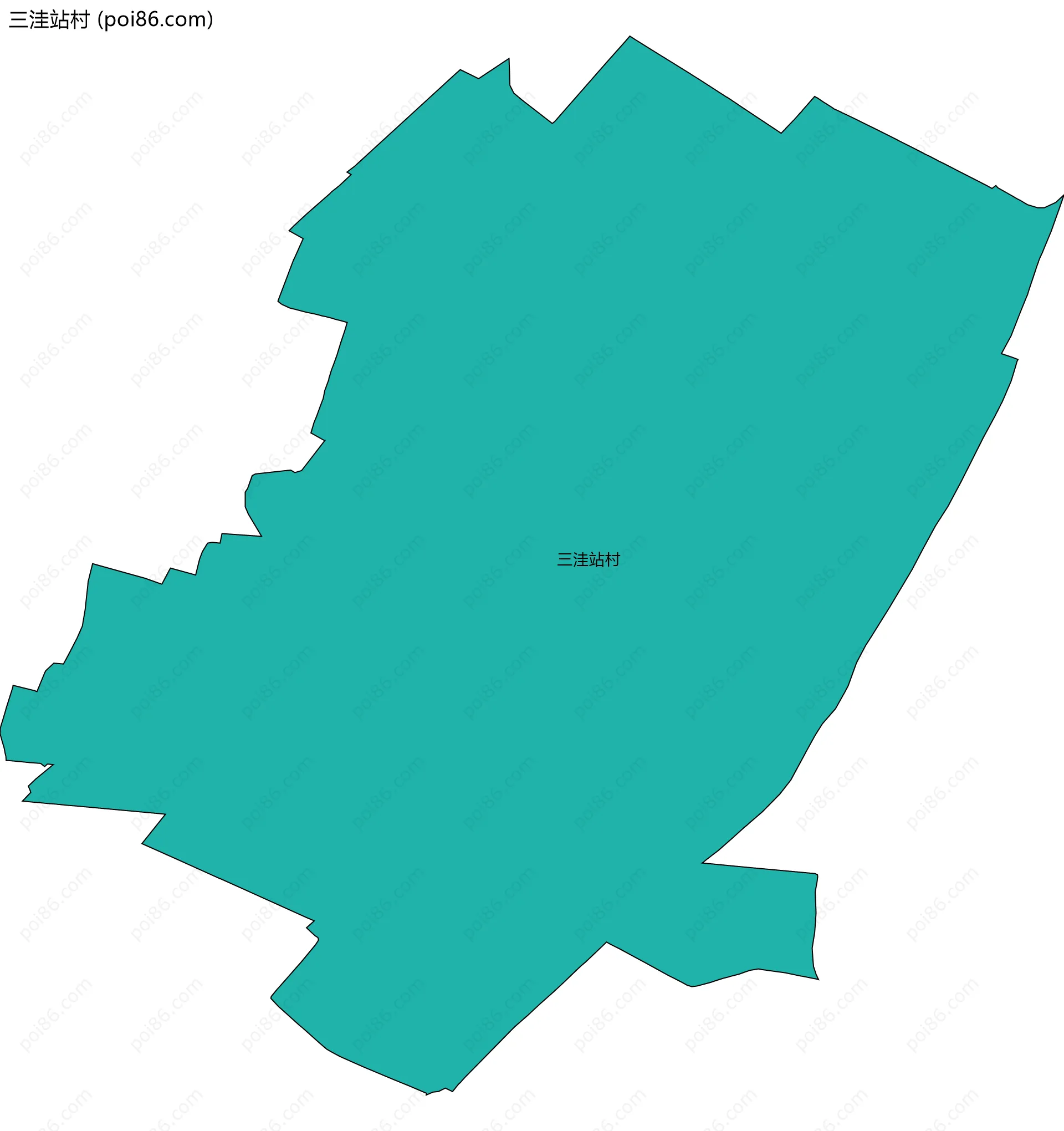 三洼站村边界地图