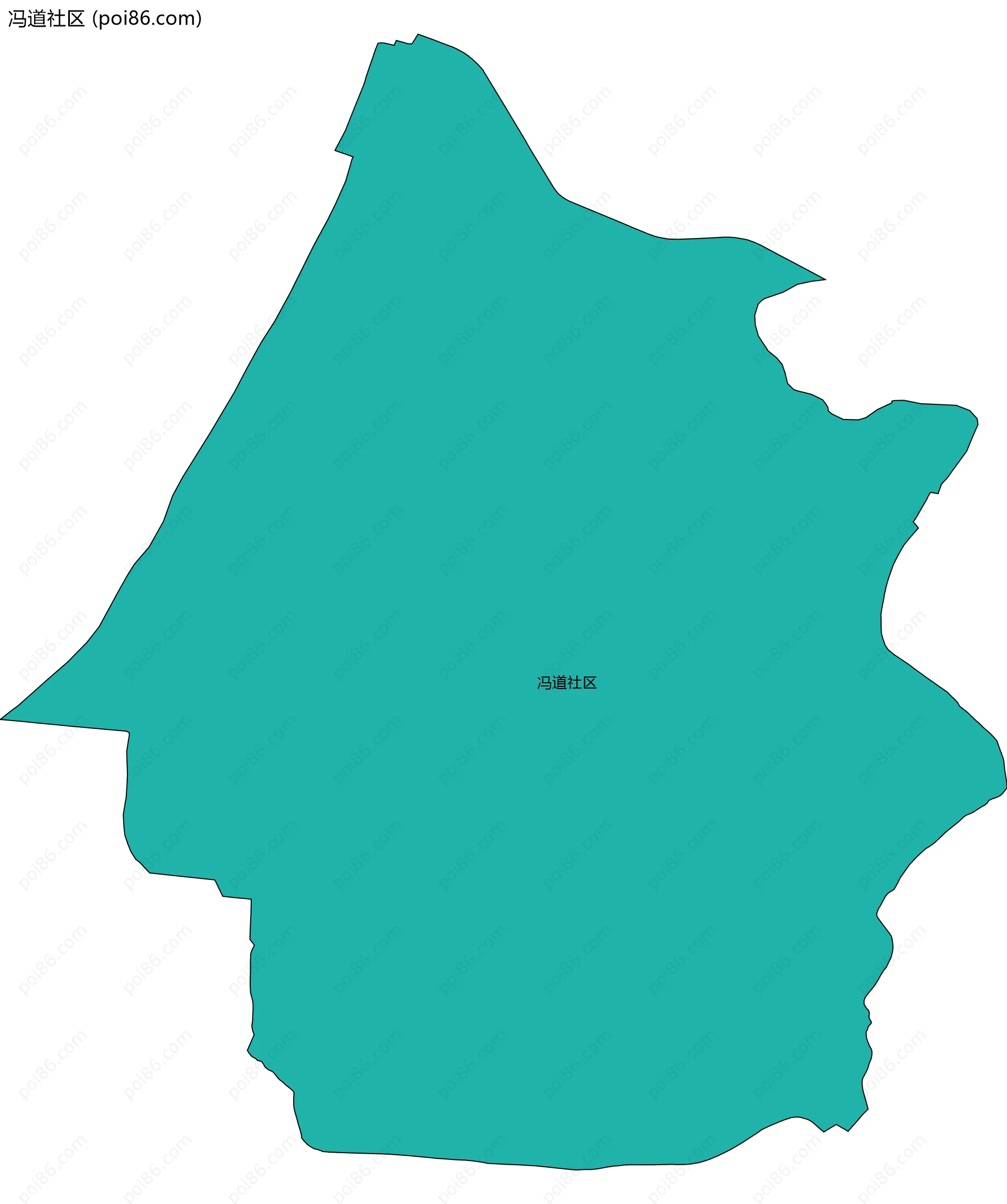 冯道社区边界地图