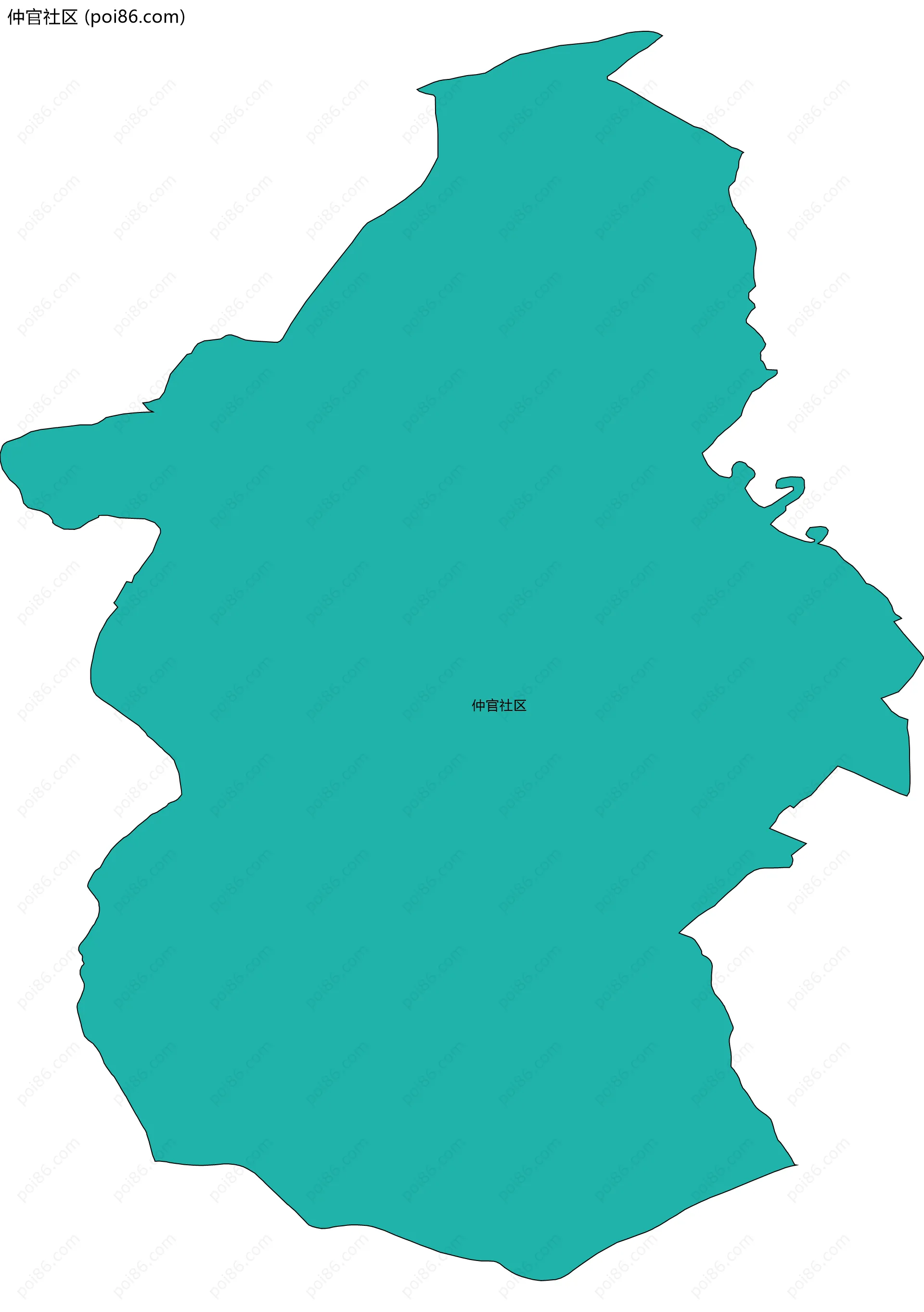 仲官社区边界地图