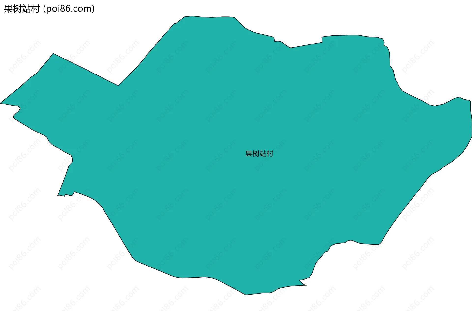 果树站村边界地图