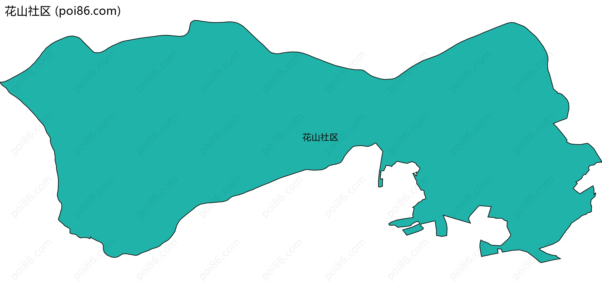 花山社区边界地图