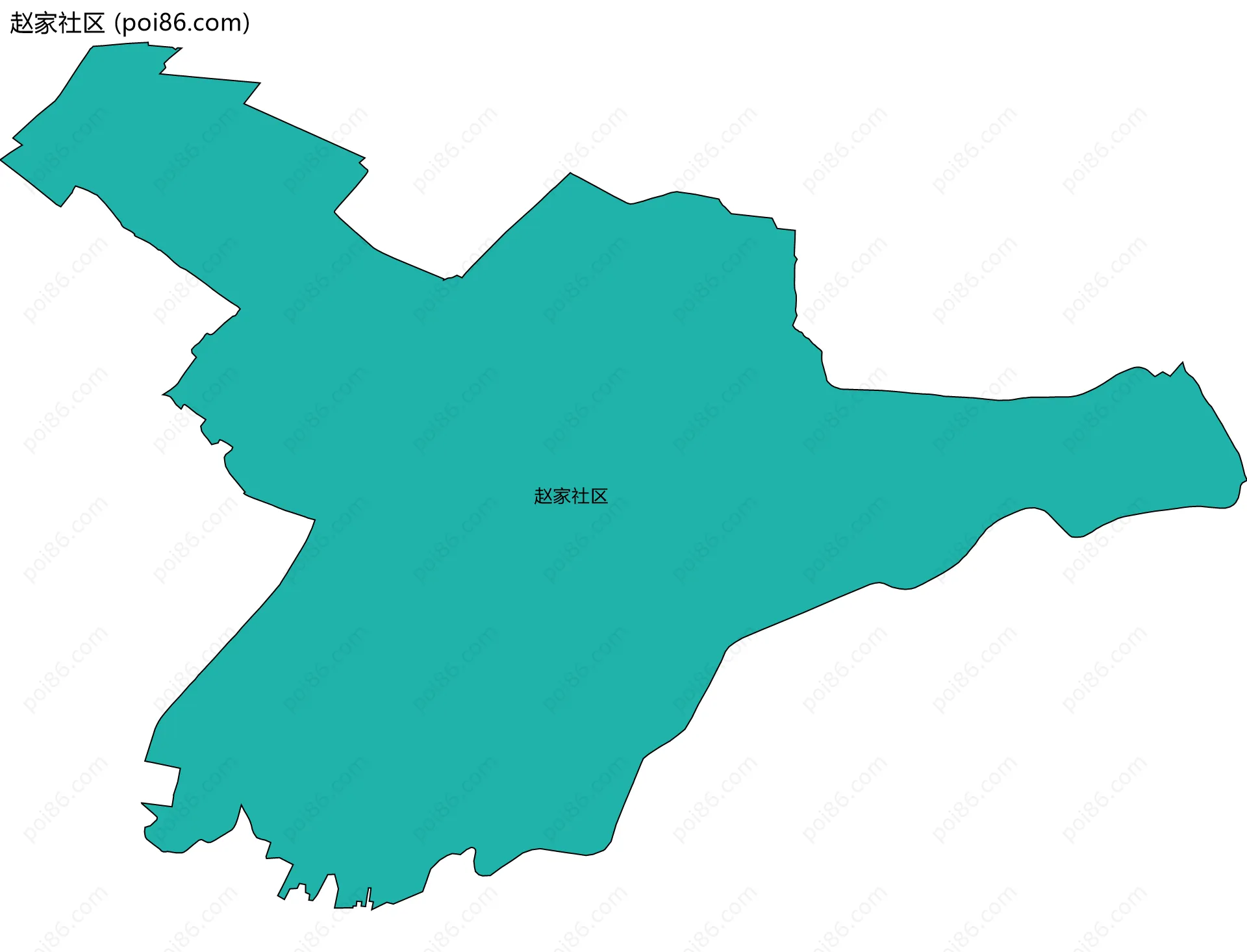 赵家社区边界地图